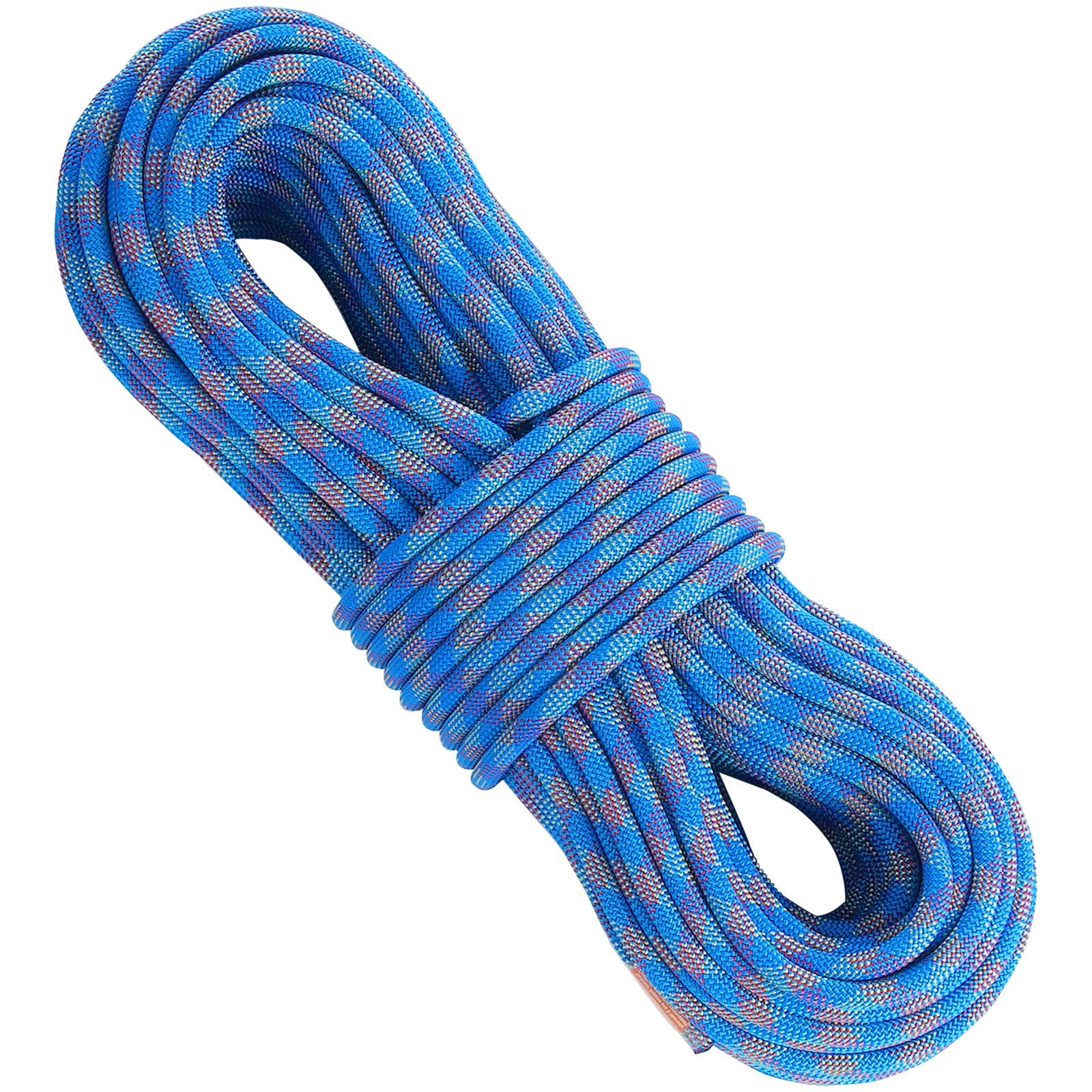 VEVOR 10.2mm Dynamic Climbing Rope, 70M 230ft Outdoor Rock Climbing Rope 25KN Breaking Tension, Stretchable Fiber Rope with Steel Snap Hooks for Escape, Rappelling, Fire Rescue, Blue