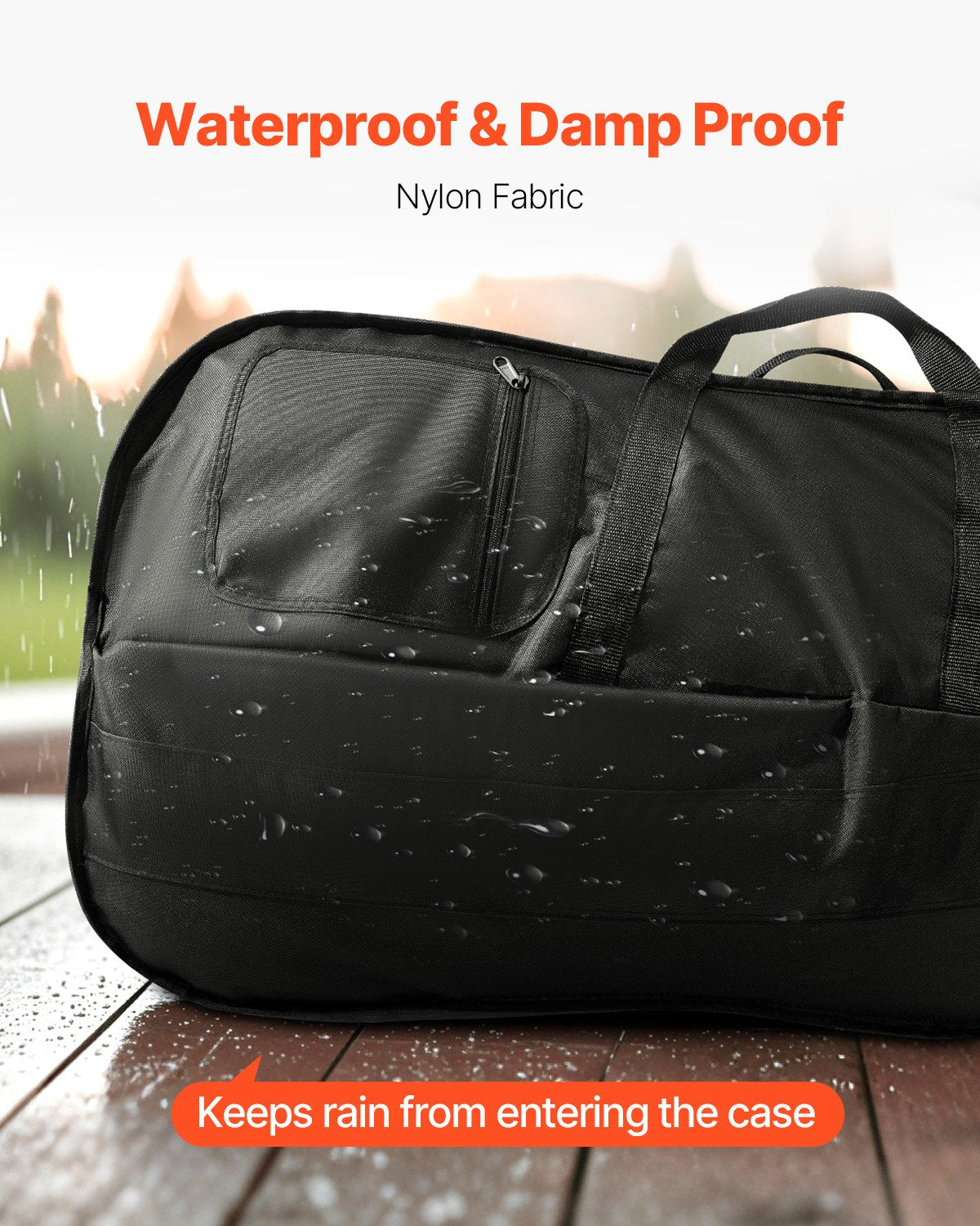 VEVOR 4/4 Full Size Cello Case, Nylon Waterproof, Lightweight Portable Travel Carrying Bag, with Reinforced Handle, Dual Shoulder Straps, Anti-Scratch, Professional Cello-Shape, for Cello, Black