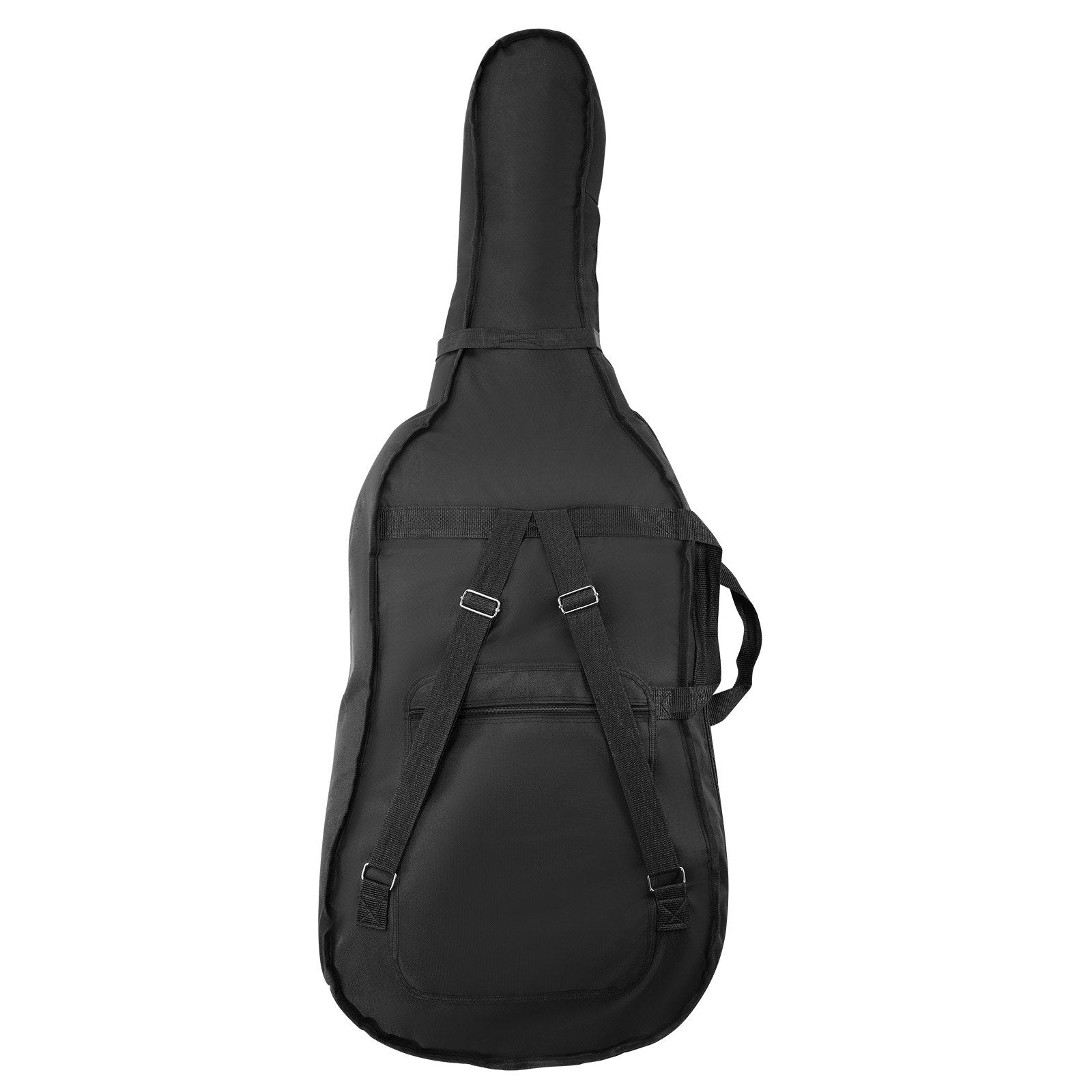 VEVOR 4/4 Full Size Cello Case, Nylon Waterproof, Lightweight Portable Travel Carrying Bag, with Reinforced Handle, Dual Shoulder Straps, Anti-Scratch, Professional Cello-Shape, for Cello, Black