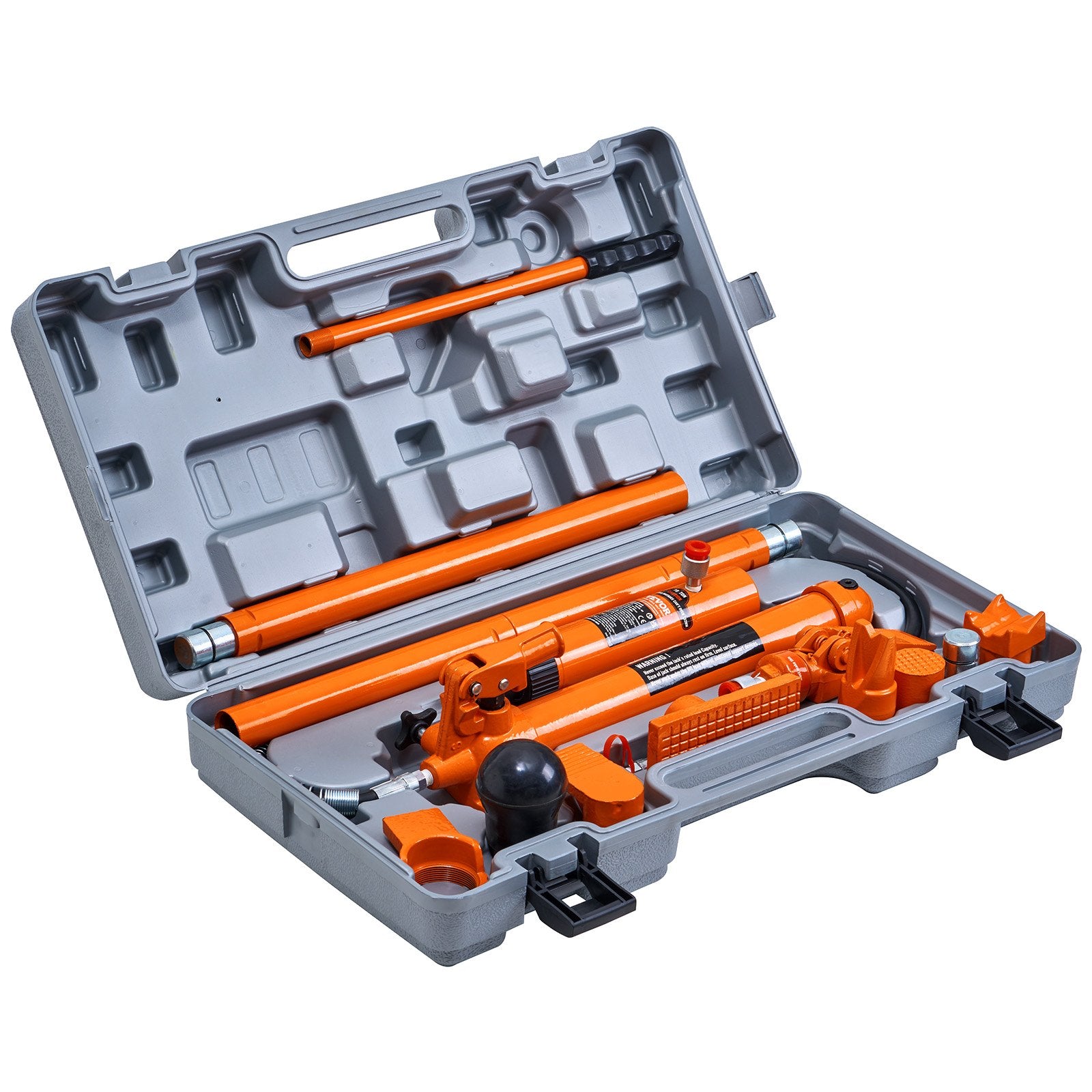 VEVOR 10 Ton Porta Power Kit, Portable Hydraulic Jack with 4.6 ft/1.4 m Oil Hose, Auto Body Frame Repair Kit with Storage Case for Car Repair, Truck, Farm