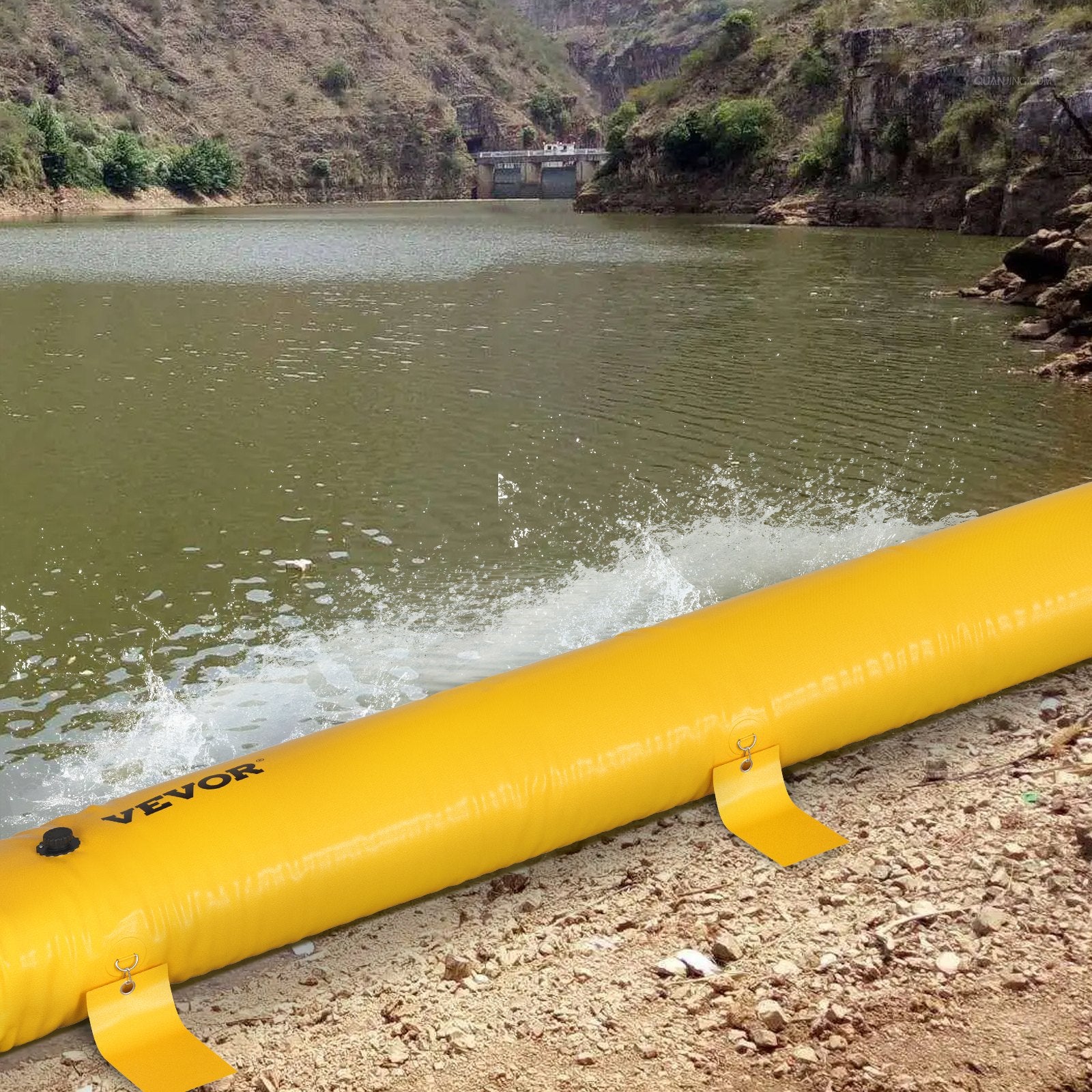 VEVOR Flood Barrier Hydro Barrier 12' Length x 12" Height for Water Diversion