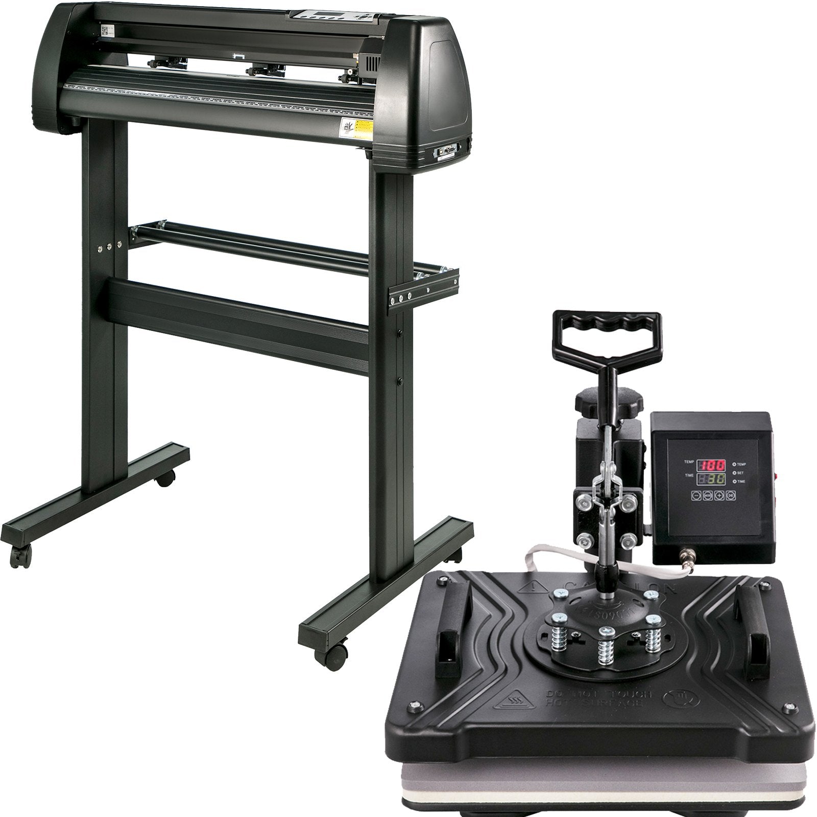 VEVOR 5 In1 12" X 15" 30 X 38cm Heat Transfer Press + 28 Inch Vinyl Cutter Machine Kit Software