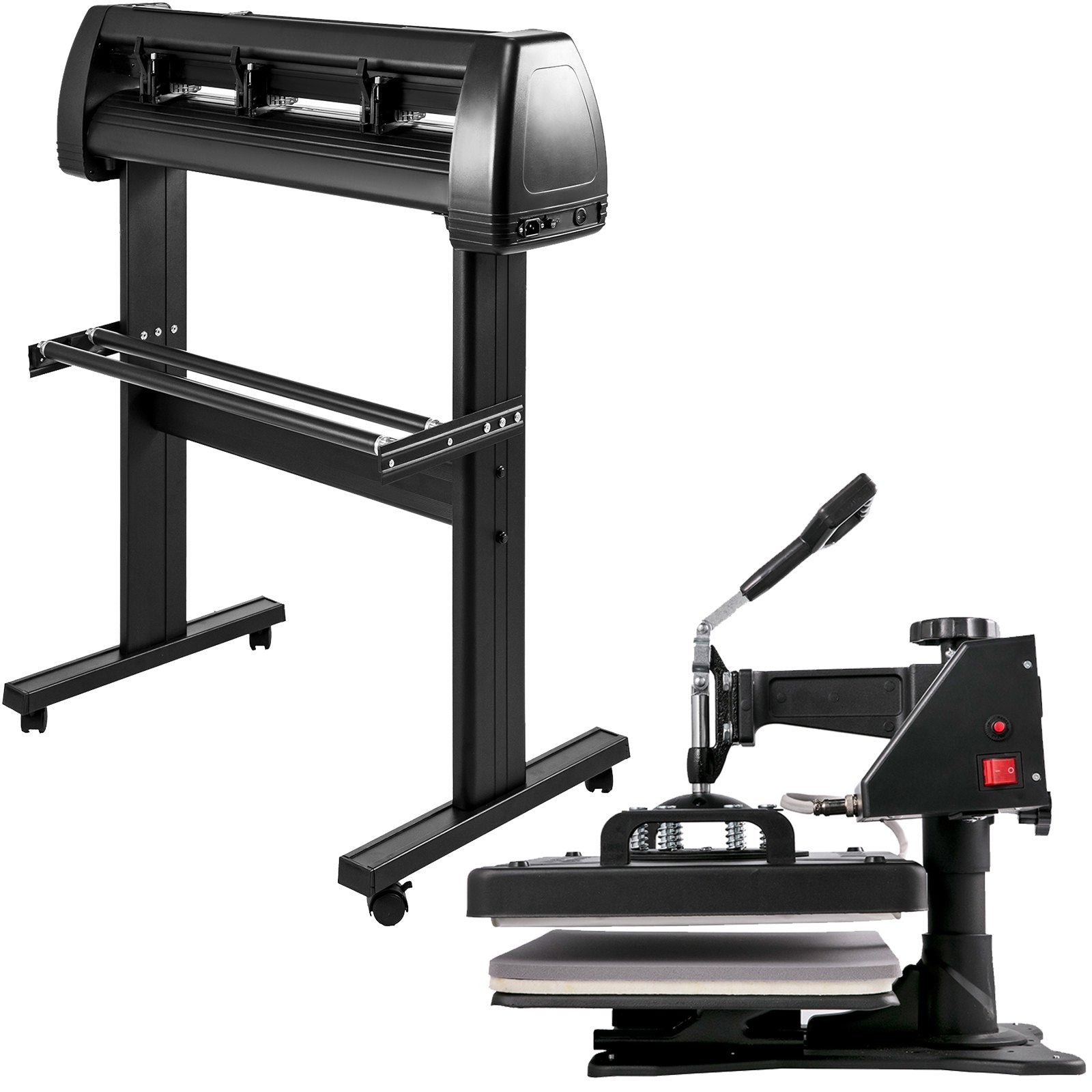 VEVOR 5 In1 12" X 15" 30 X 38cm Heat Transfer Press + 28 Inch Vinyl Cutter Machine Kit Software
