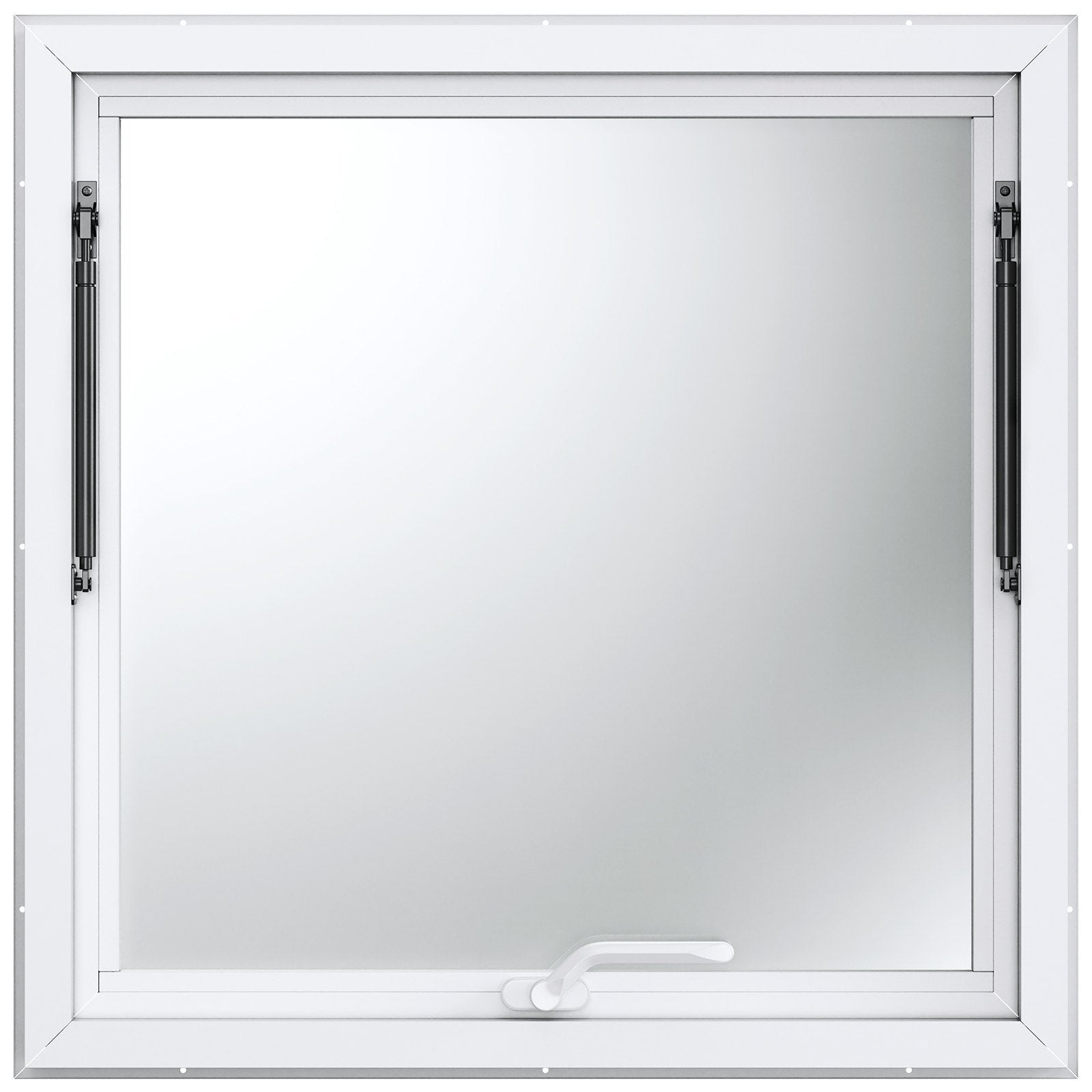 VEVOR Concession Window 91x91cm, Aluminum Alloy Food Truck Service Window with Awning Door & Drag Hook, Up to 85 Degrees Stand Serving Window for Food Trucks Concession Trailers, Glass Not Included