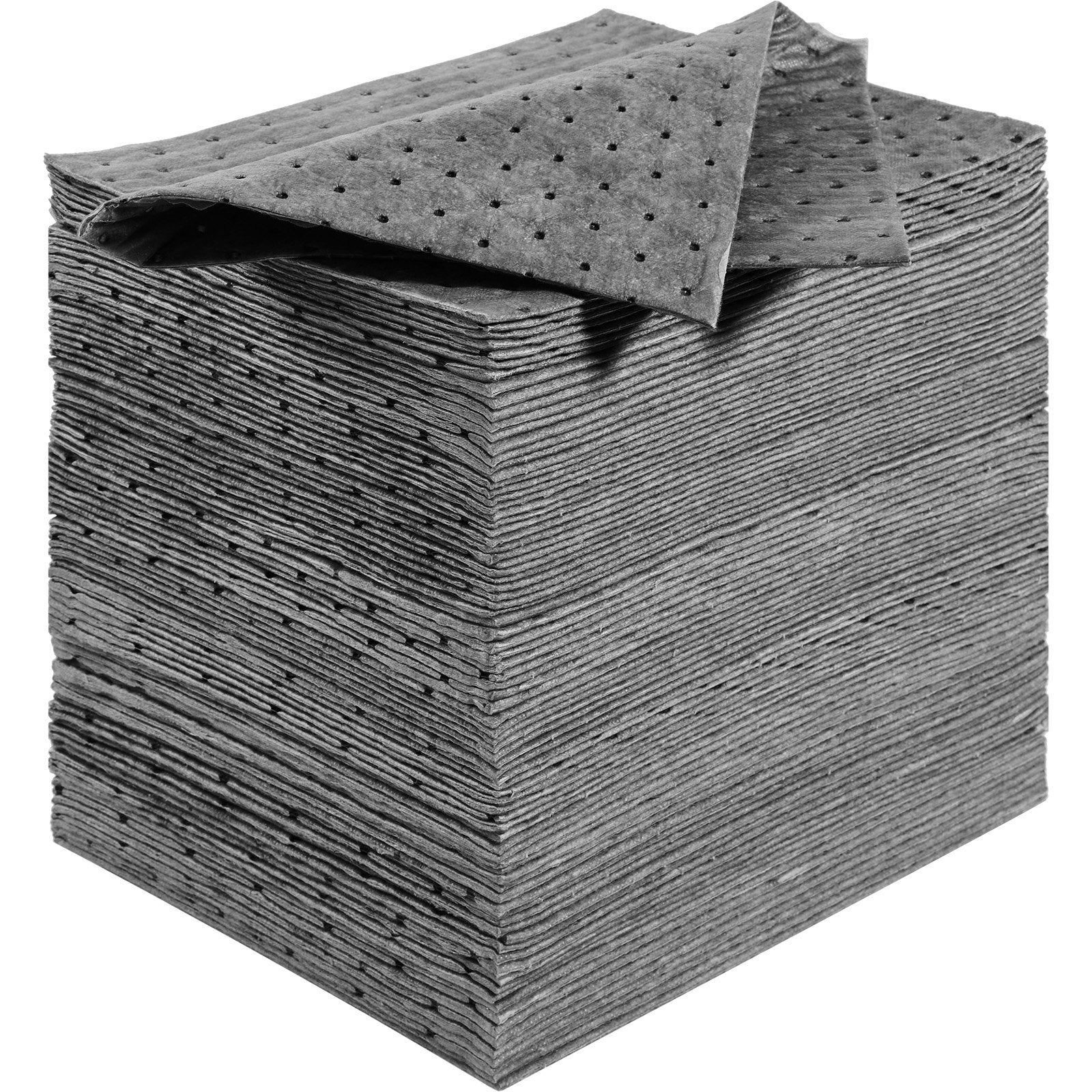 VEVOR Spill Absorbent Pads, Universal Absorbing Mat Absorbs up 12 Gal, 13" L x10" W Polypropylene Absorbent Pad for Oil, Water and Other Liquids, Pack of 100