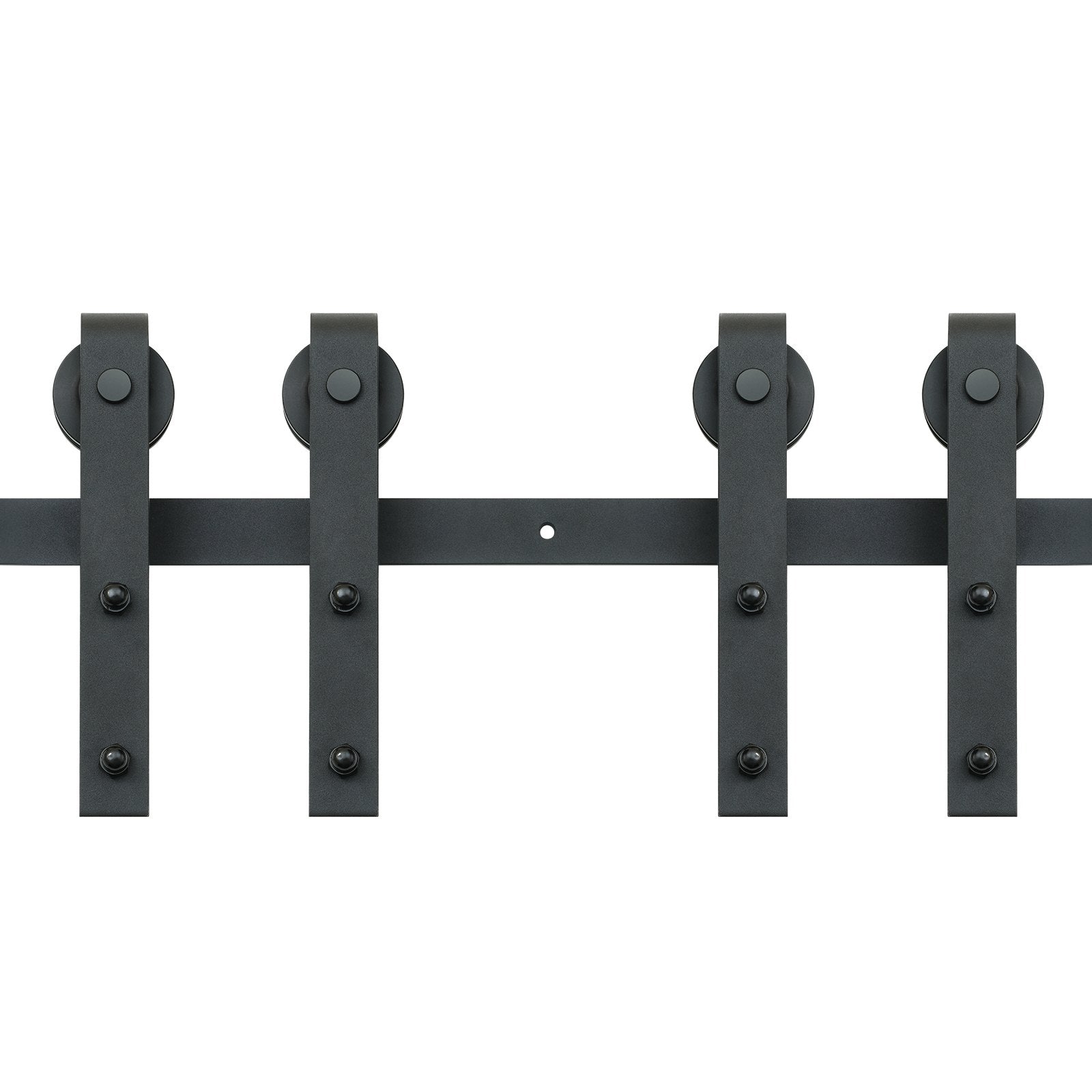 VEVOR 2440 mm Sliding Barn Door Hardware Closet Track Kit for Double Doors J Hanger