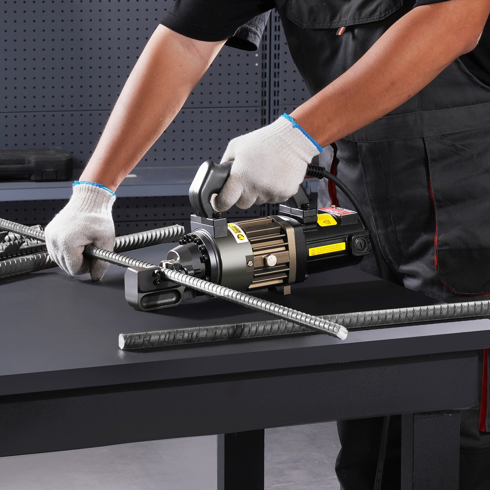 VEVOR Electric Hydraulic Rebar Cutter, 1000W Portable Rebar Cutter, Cutting up to 5/8 Inch 4-16mm #5 Rebar within 2 Seconds, High Power Steel Rebar Cutter with Oil Can Rich Accessories,Black RC-16