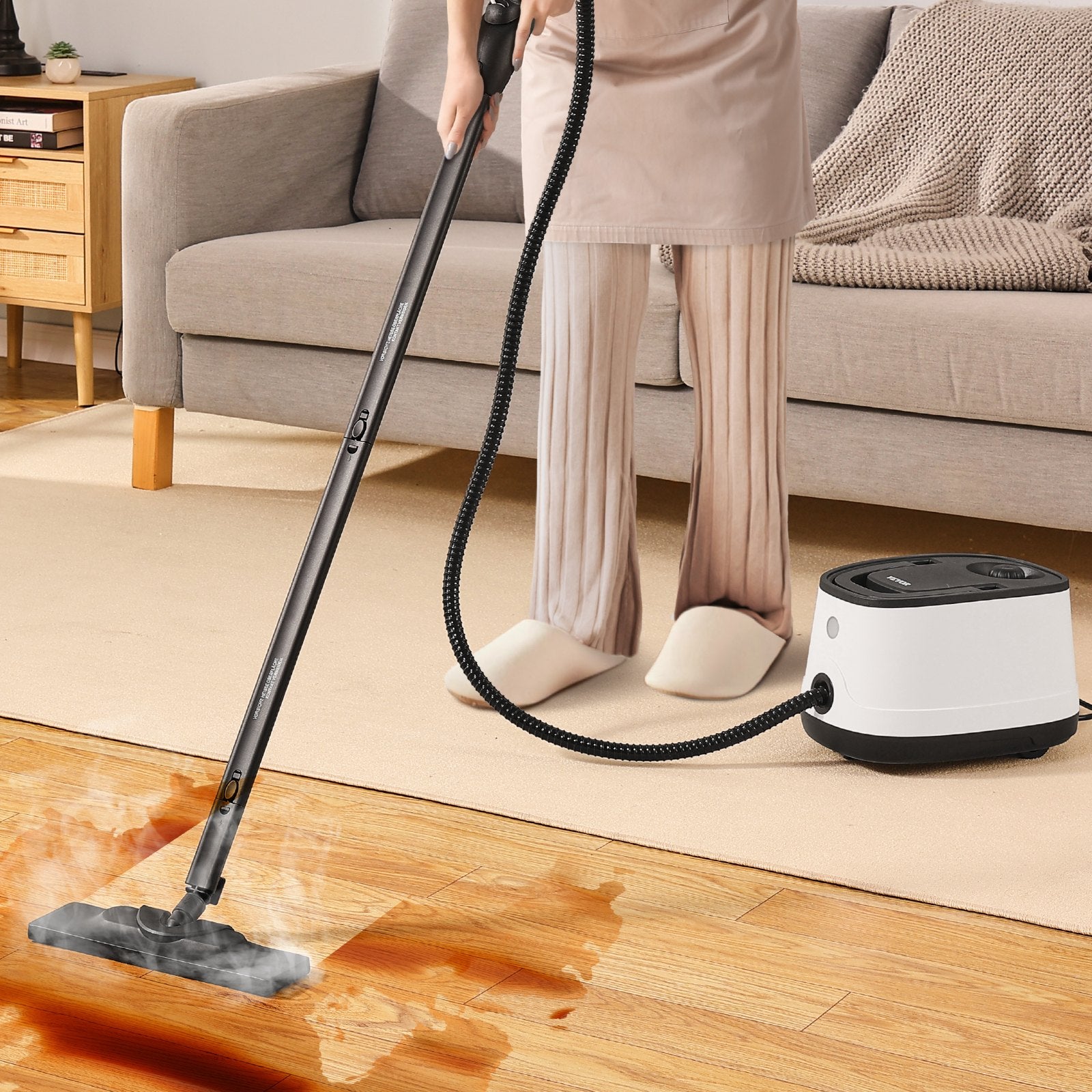 VEVOR Steam Cleaner, Multipurpose Powerful Steamer with 27 Accessories, Steamer Cleaing with Extra-Long Power Cord, 1.5 L Tank and Portable Handle, for Grout, Tile, Floors, Appliances, Home & Car