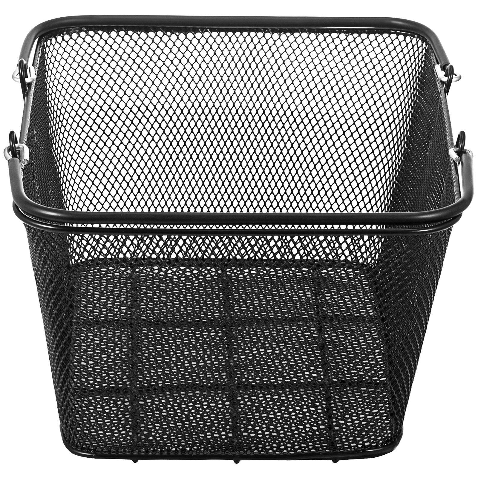 VEVOR Shopping Baskets with Handles, 12PCS, Black Metal Shopping Basket, Portable Wire Shopping Basket, Black Wire Mesh shopping Basket Set for Supermarkets, Retail Stores, Grocery Shopping, Black