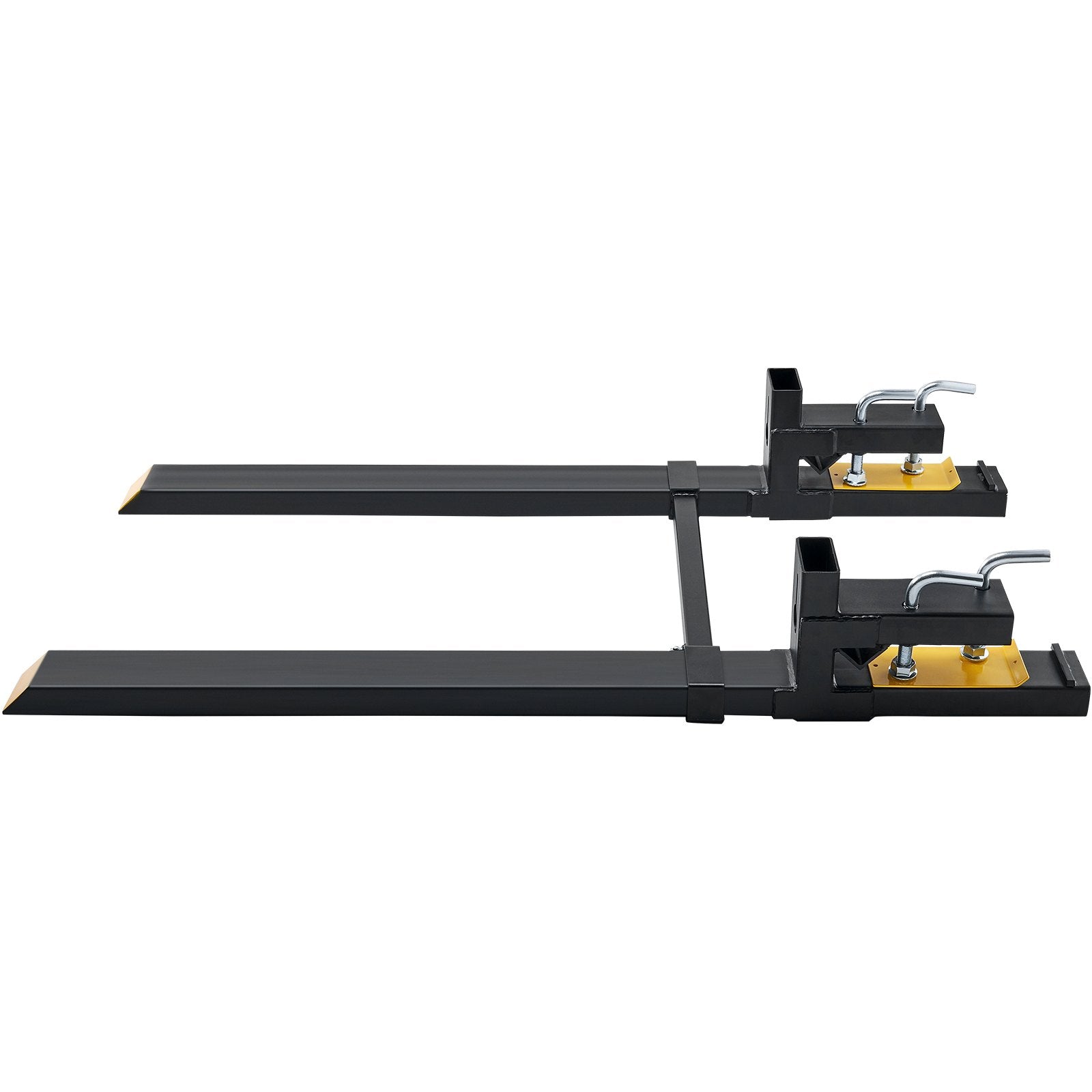 VEVOR Pallet Forks, 907 kg Clamp on Pallet Forks, 1490 mm Total Length Heavy Duty Pallet Forks with Adjustable Stabilizer bar, Tractor Bucket Forks for Tractor Attachments, Skid Steer, Loader Bucket
