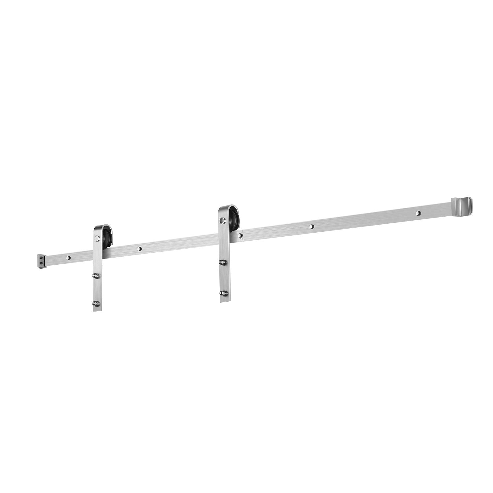 VEVOR 2000 mm Sliding Barn Door Hardware Kit for Single Sliding Barn Door Silver