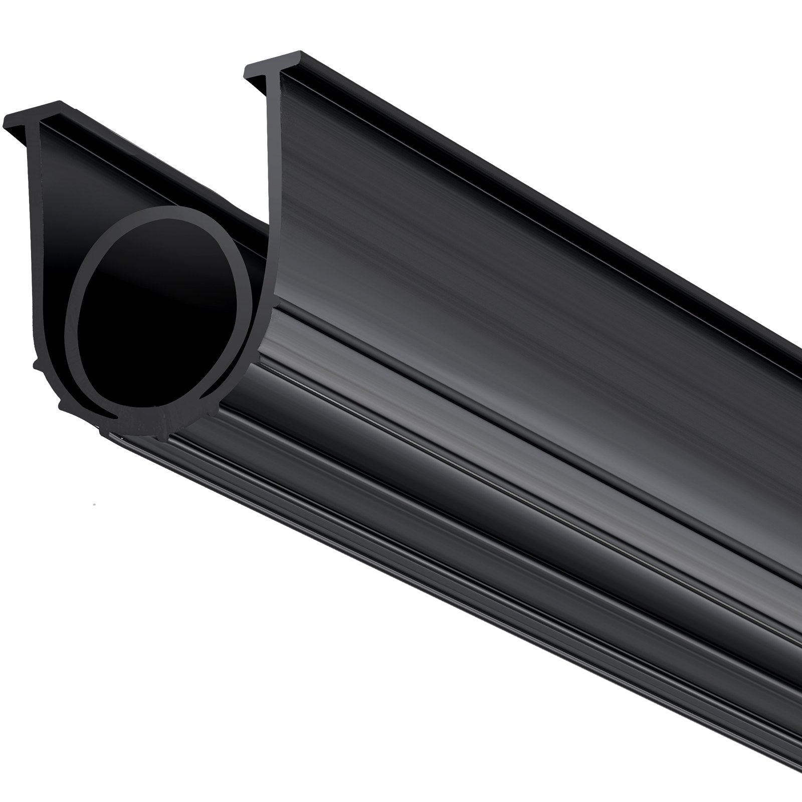 VEVOR Garage Door Seals Bottom Rubber, U Shape +O Ring Combination Garage Door Bottom Weather Seal, 10ft Weatherproofing Garage Door Seal, 5/16 inch T-ends and 3 3/4 inch Width, for Doors, Black