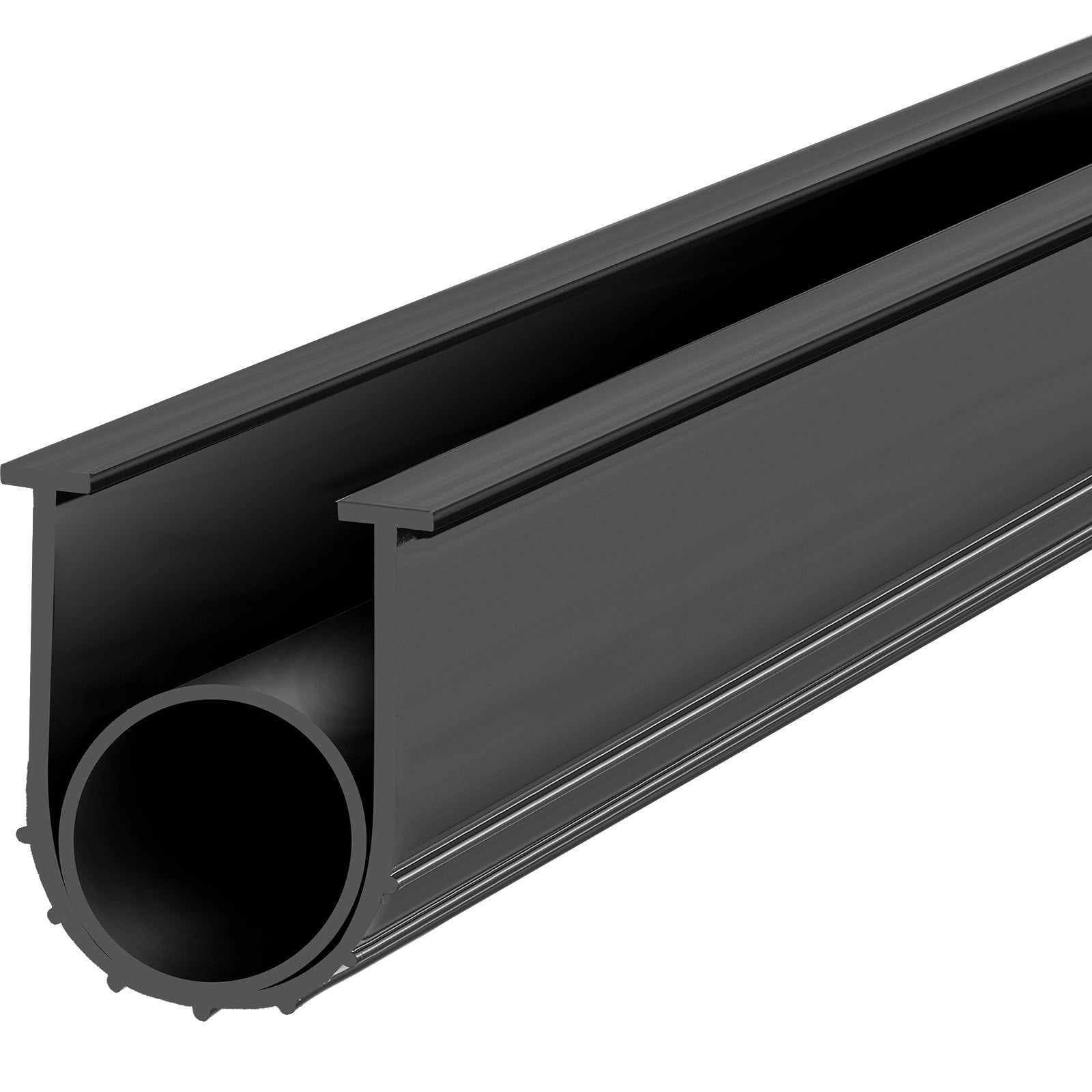 VEVOR Garage Door Seals Bottom Rubber, U Shape +O Ring Combination Garage Door Bottom Weather Seal, 10ft Weatherproofing Garage Door Seal, 5/16 inch T-ends and 3 3/4 inch Width, for Doors, Black