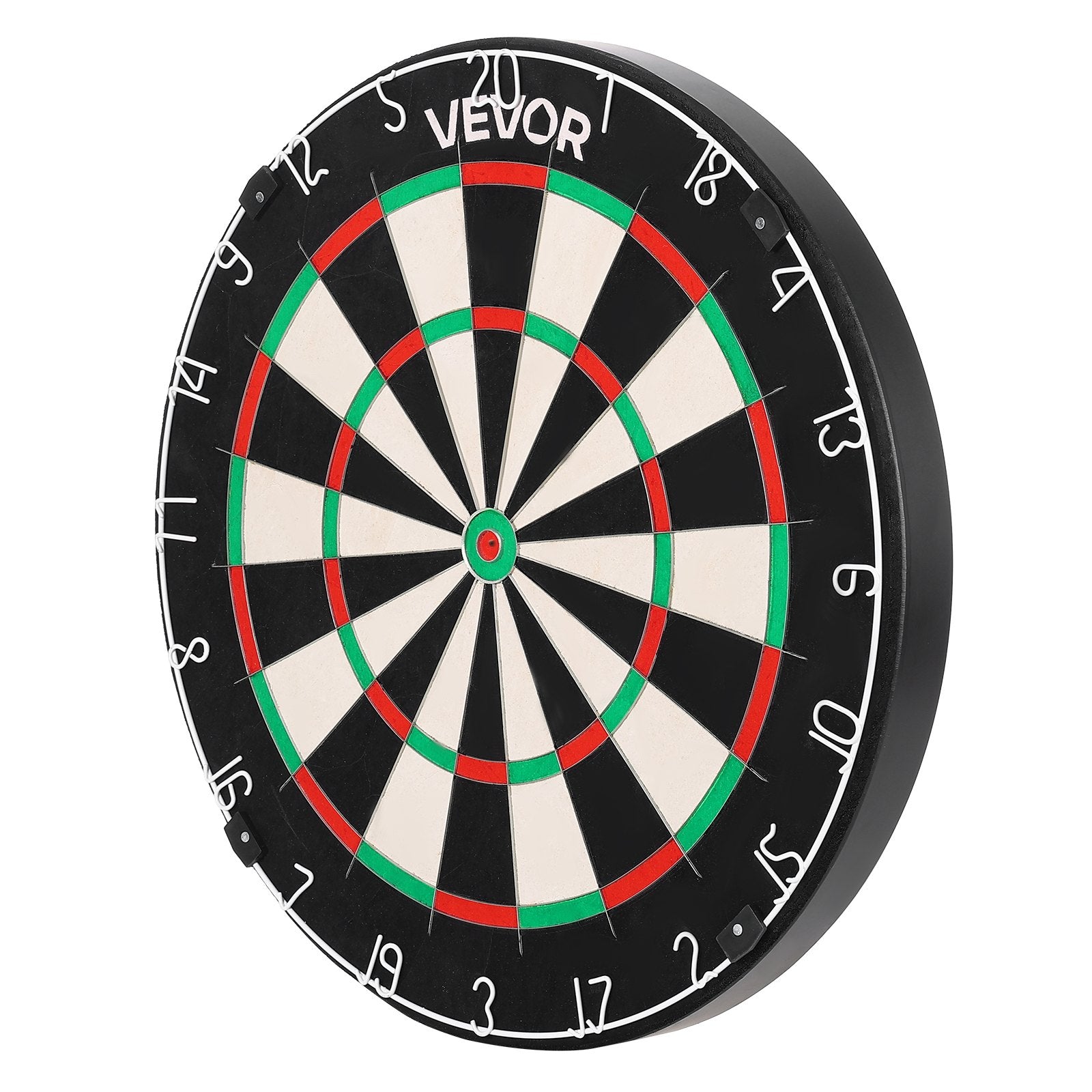 VEVOR Dart Board, High-Grade Self-Healing Sisal Fiber Dartboard with Staple-Free Bullseye, Blade Wire & Rotating Number Ring, 450mm Professional Dartboard for Home Party Game Room Darts Not Included