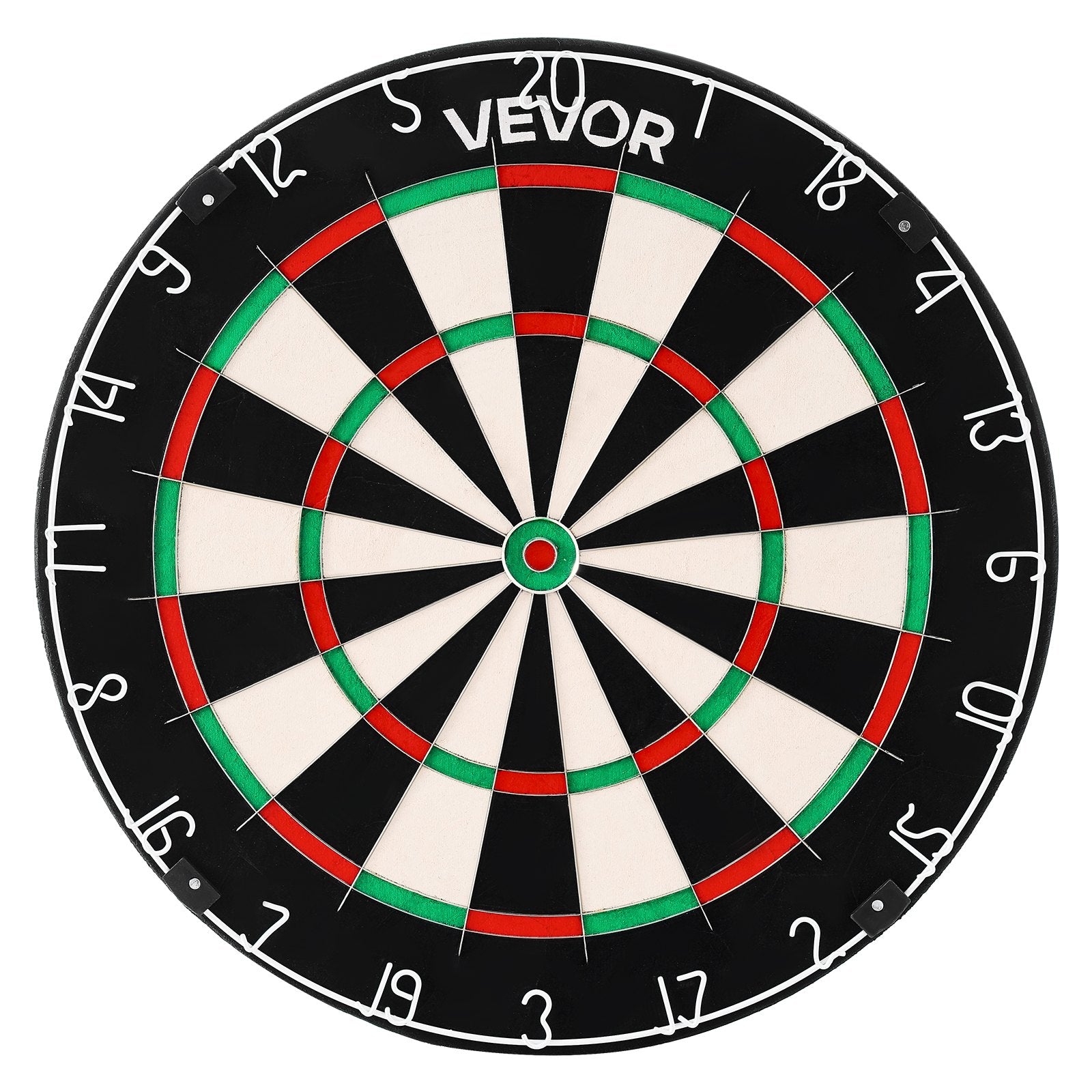 VEVOR Dart Board, High-Grade Self-Healing Sisal Fiber Dartboard with Staple-Free Bullseye, Blade Wire & Rotating Number Ring, 450mm Professional Dartboard for Home Party Game Room Darts Not Included
