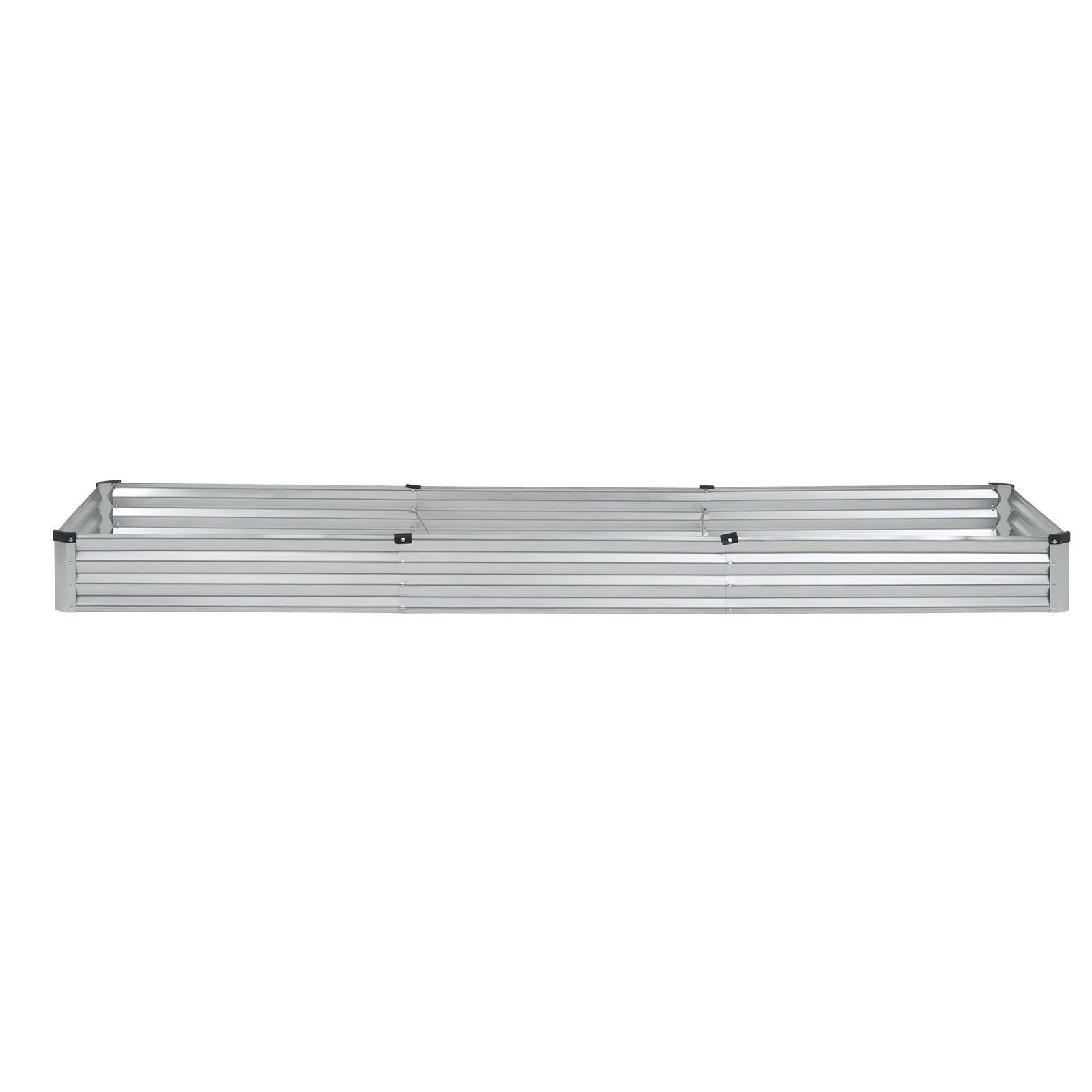 VEVOR Metal Raised Garden Bed, 12 x 4 x 1 ft Outdoor Galvanized Planter Box, with Open Bottom, Large Planter Raised Bed for Gardening Vegetables, Flowers, Herbs, and Succulent Plants, Silver
