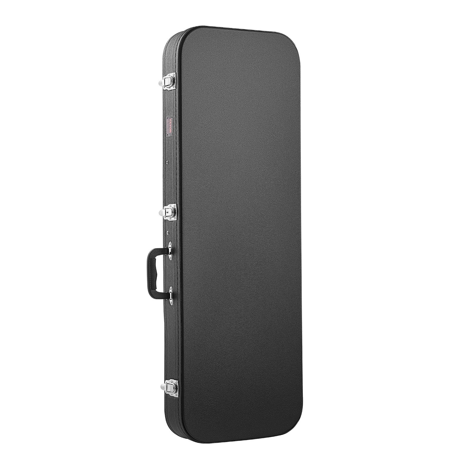 VEVOR Electric Guitar Hard Case, 1095 mm Rectangular Guitar Hard Case, With Lock Latch Keys Handle, PVC Padding Soft Lining Water-Resistant Hard Shell Guitar Cases, for 990 mm Electric Guitars, Black