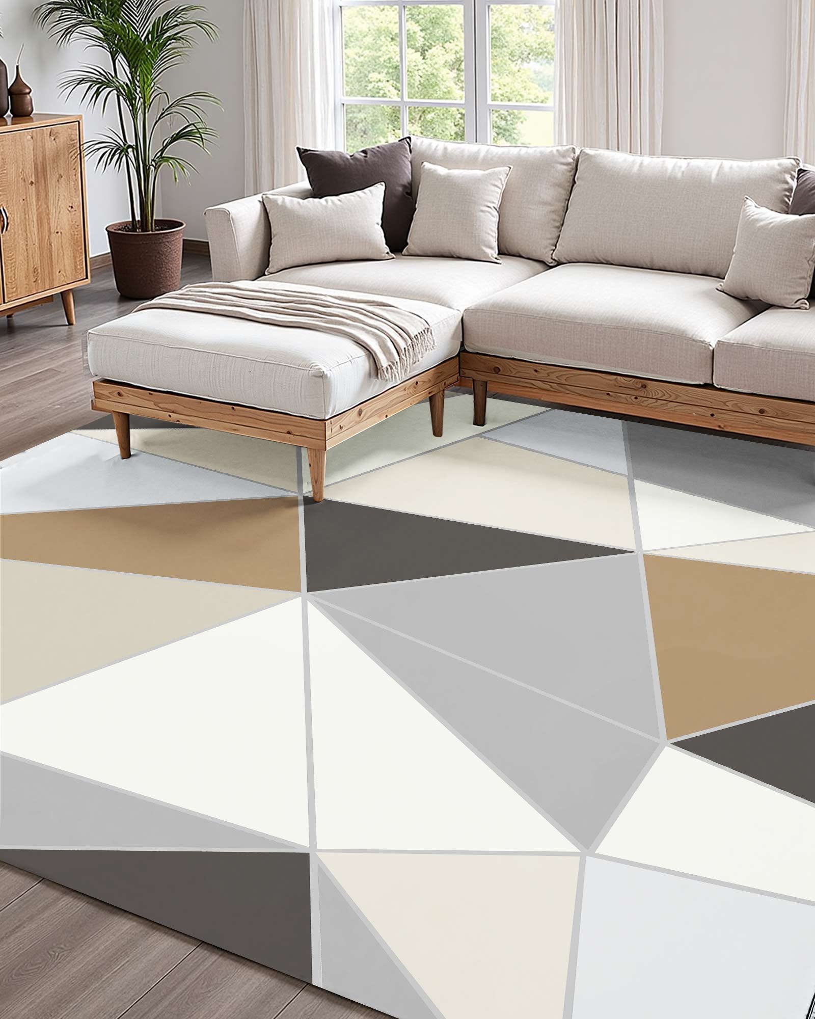 VEVOR Area Rug, 1524x2133.6mm Large Washable Rug, Non-Slip Tear-Resistant Soft Carpet, Pet & Child Friendly Modern Area Rugs, Indoor Mat for Bedroom, Living Room, Kids Room, Entryway, Charcoal Gray