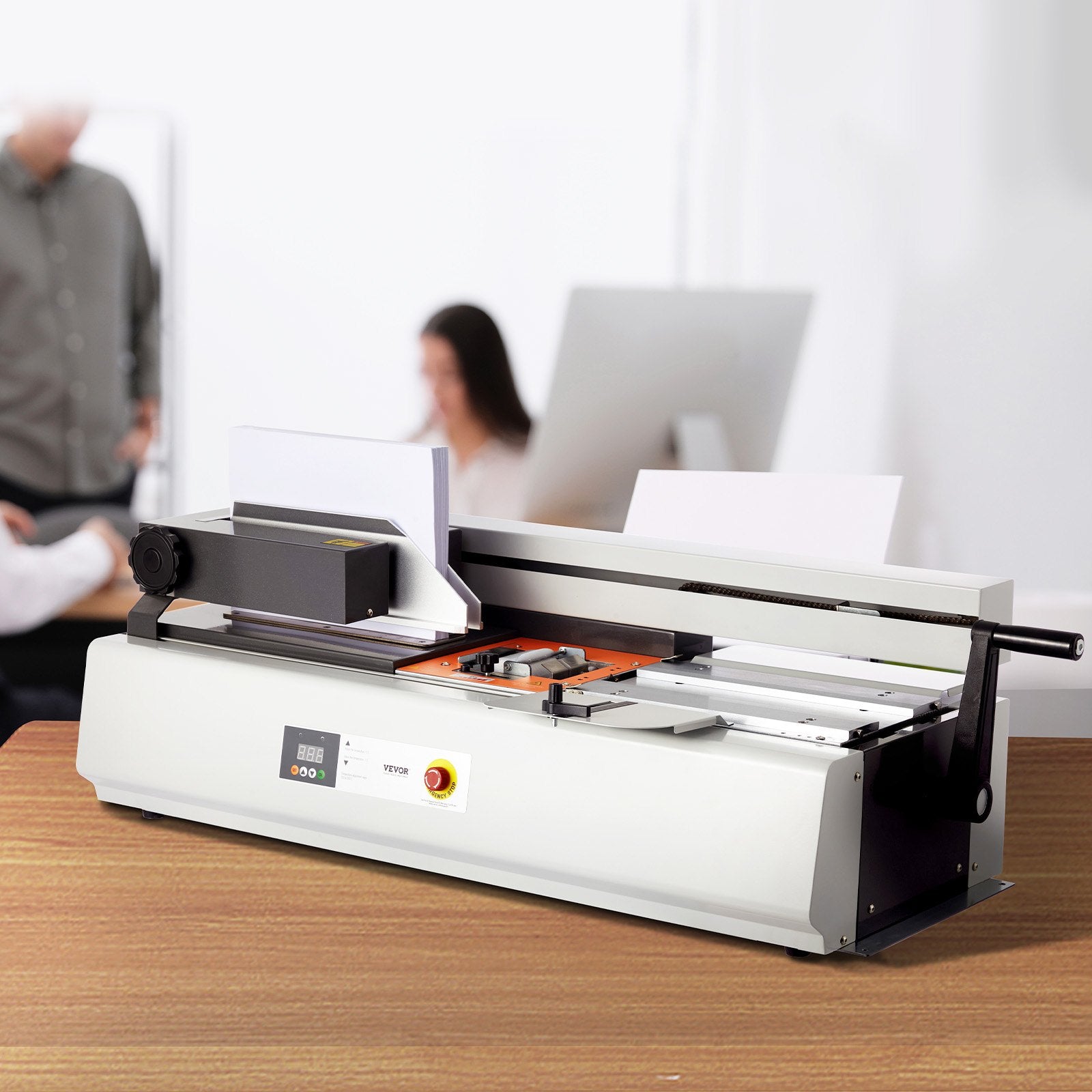 VEVOR Thermal Binding Machine, 400 Sheets Capacity Hot Glue Binding Machine, Thermal Book Binder 40mm Binding Thickness A3 Short Edge /A4/A5 Document