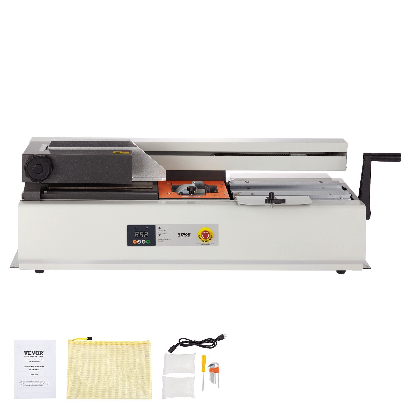 VEVOR Thermal Binding Machine, 400 Sheets Capacity Hot Glue Binding Machine, Thermal Book Binder 40mm Binding Thickness A3 Short Edge /A4/A5 Document