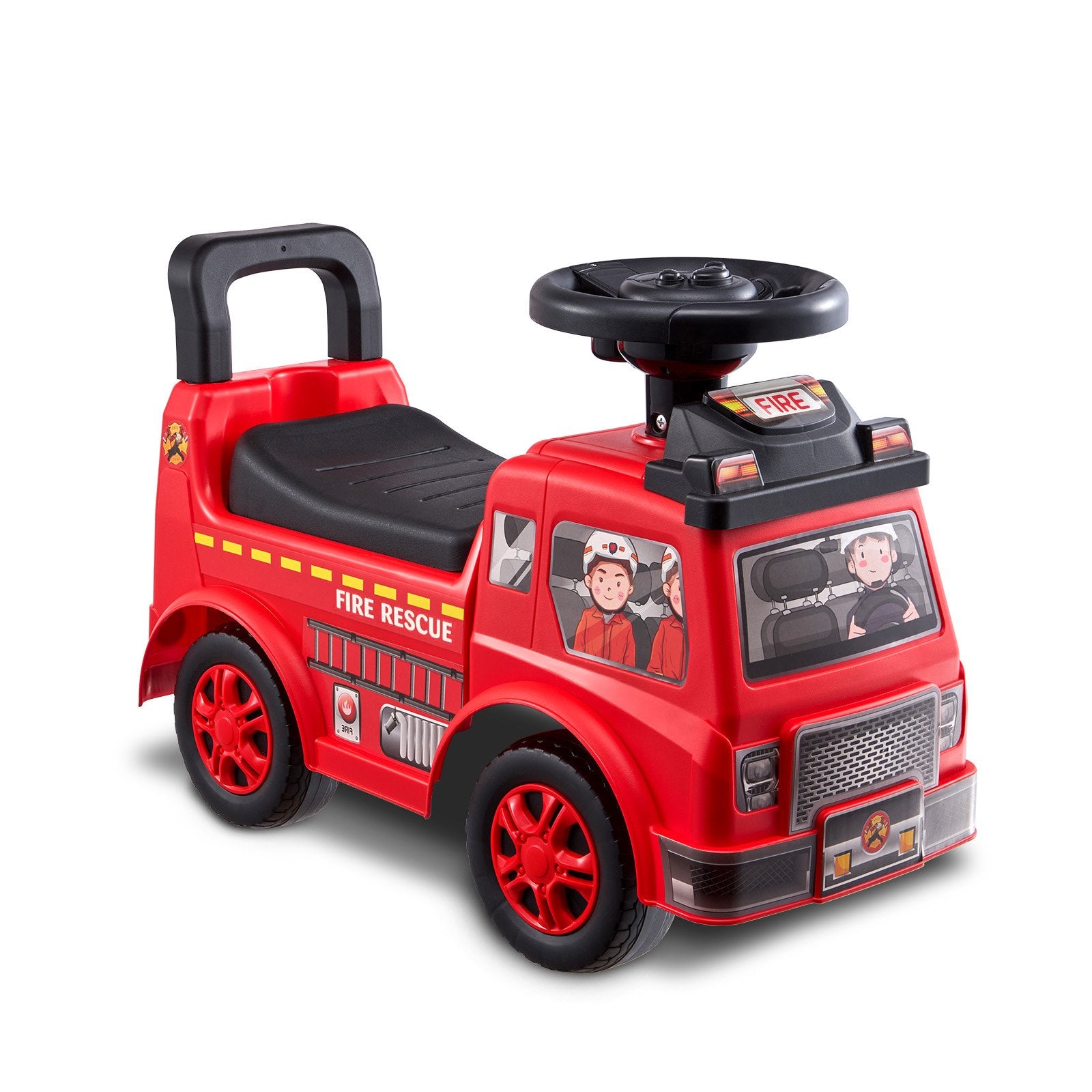 VEVOR Ride On Push Car for Toddlers, Ages 1-3, Ride Racer, Sit to Stand Toddler Ride On Toy, Classic Kids Ride On Car with Music Steering Wheel & Under Seat Storage, Ride On Toy for Boys Girls, Red