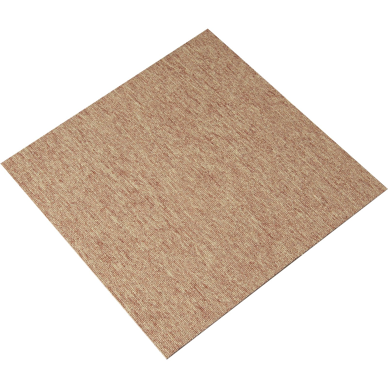 VEVOR Carpet Tiles Reusable, 20"x 20" Carpet Squares With Padding Attached, Soft Padded Carpet Tiles, Easy Install DIY for Bedroom Living Room Indoor Outdoor 16 Tiles, Dark Brown