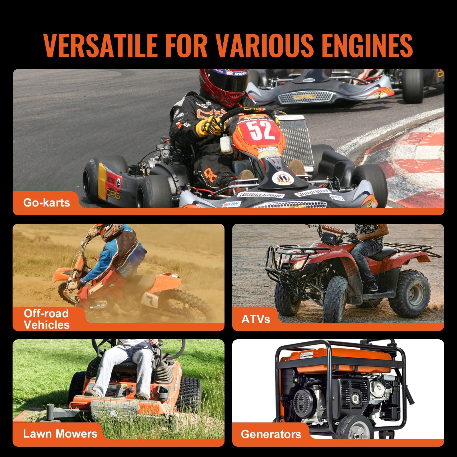 VEVOR Drive Clutch, 2-8HP Engine, 2000 RPM High-Strength Drive Clutch with Asymmetric Designed Wheels & Robust Rubber Belt, Sturdy & Durable Clutch with Full Accessories, Fit for Various Engines