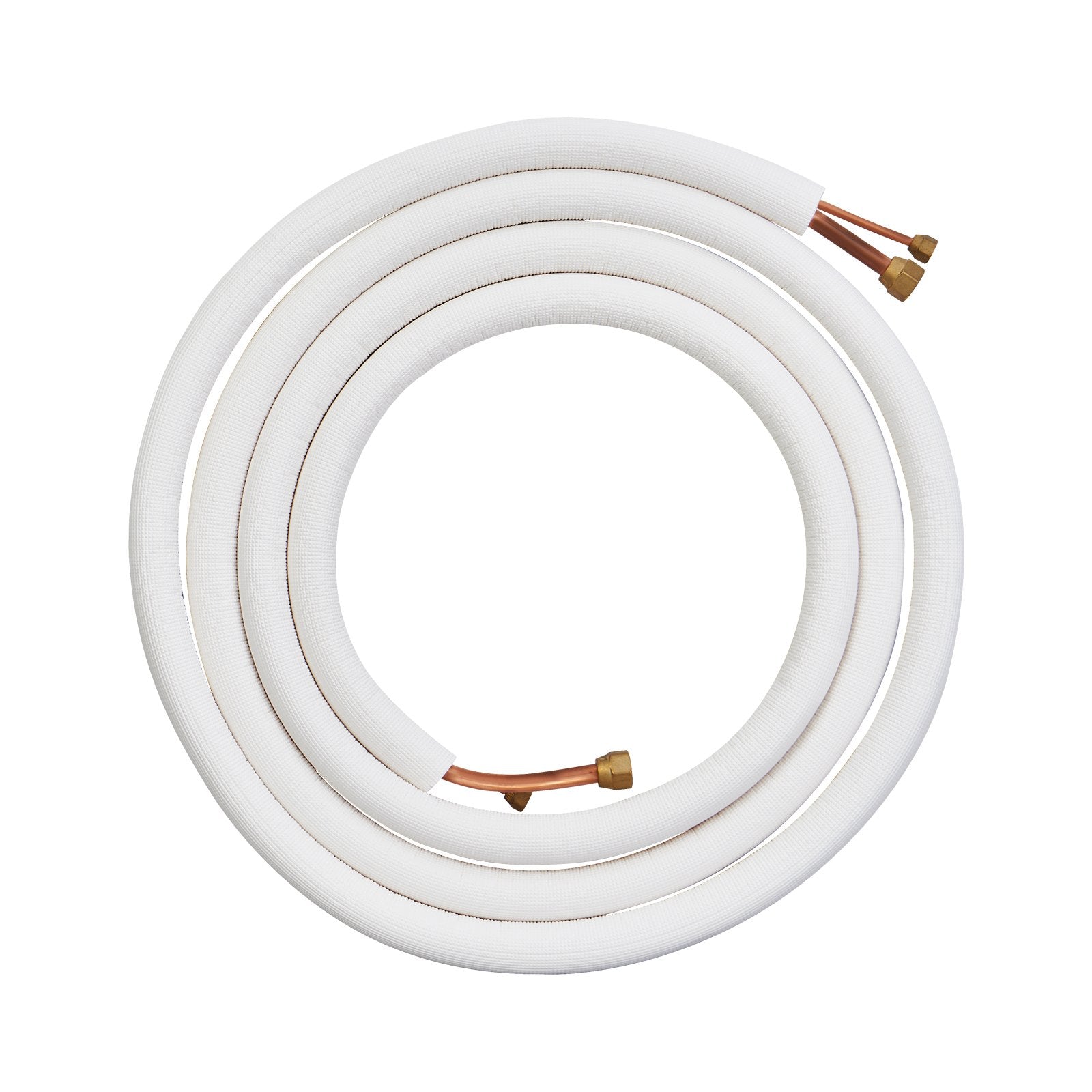 VEVOR 4876.8mm Mini Split Line Set, 6.4 & 12.7mm O.D Copper Pipes Tubing and Triple-Layer Insulation, for Air Conditioning or Heating Pump Equipment & HVAC with Rich Accessories 18ft Connection Cable