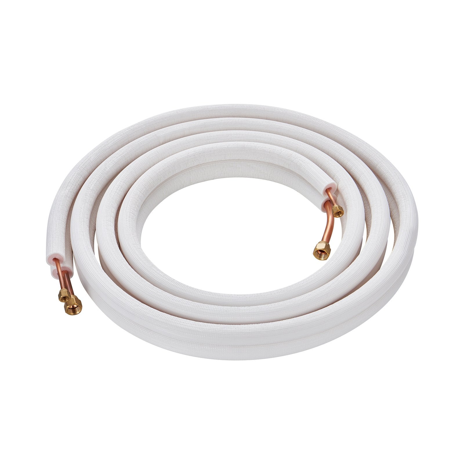 VEVOR 4876.8mm Mini Split Line Set, 6.4 & 12.7mm O.D Copper Pipes Tubing and Triple-Layer Insulation, for Air Conditioning or Heating Pump Equipment & HVAC with Rich Accessories 18ft Connection Cable