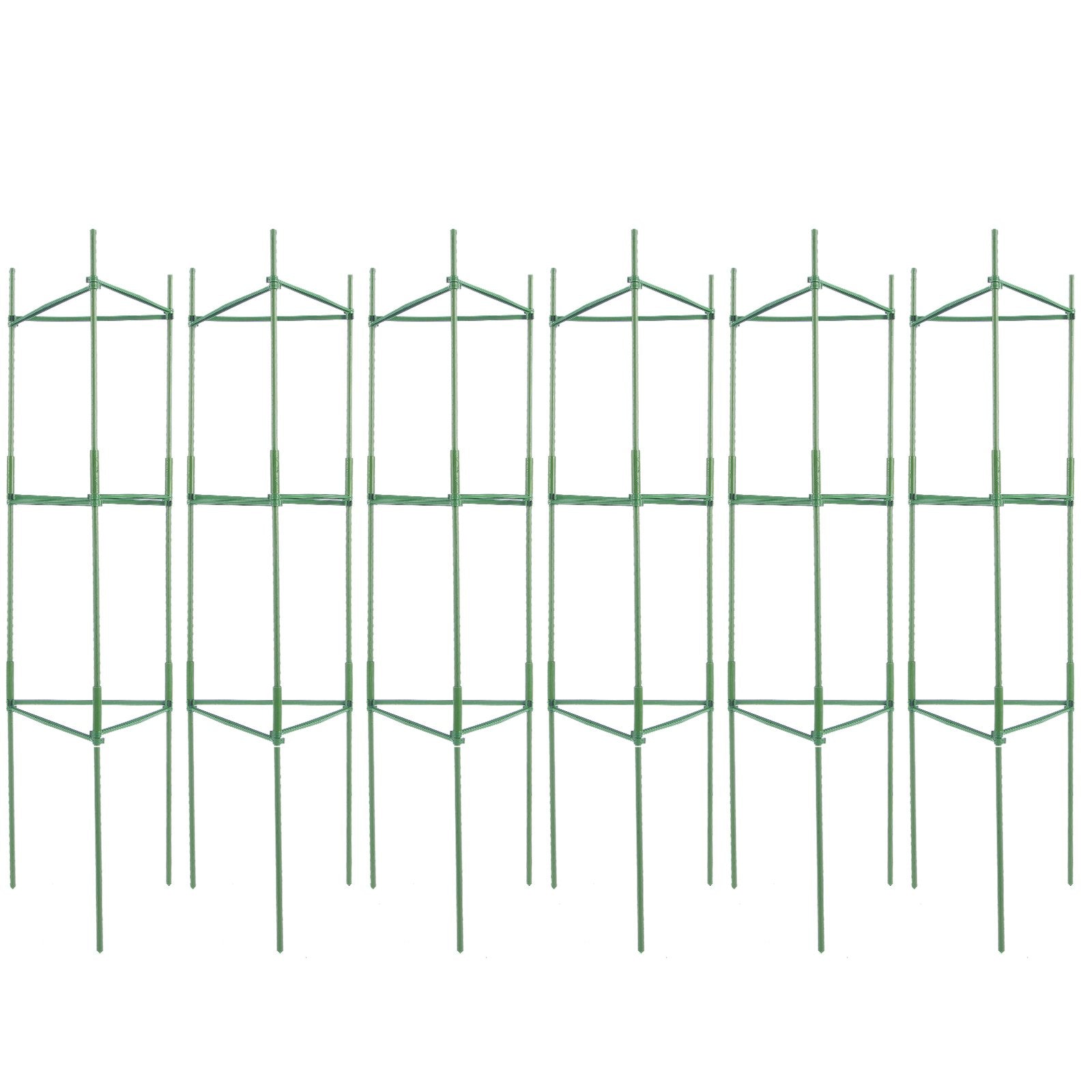 VEVOR 6 Packs Tomato Cages for Garden, 1230 mm Tomato Trellis Plant Stakes Support, Stackable Tall Plant Support Cage, for Raised Garden Bed, Vegetables Flowers and Climbing Plants