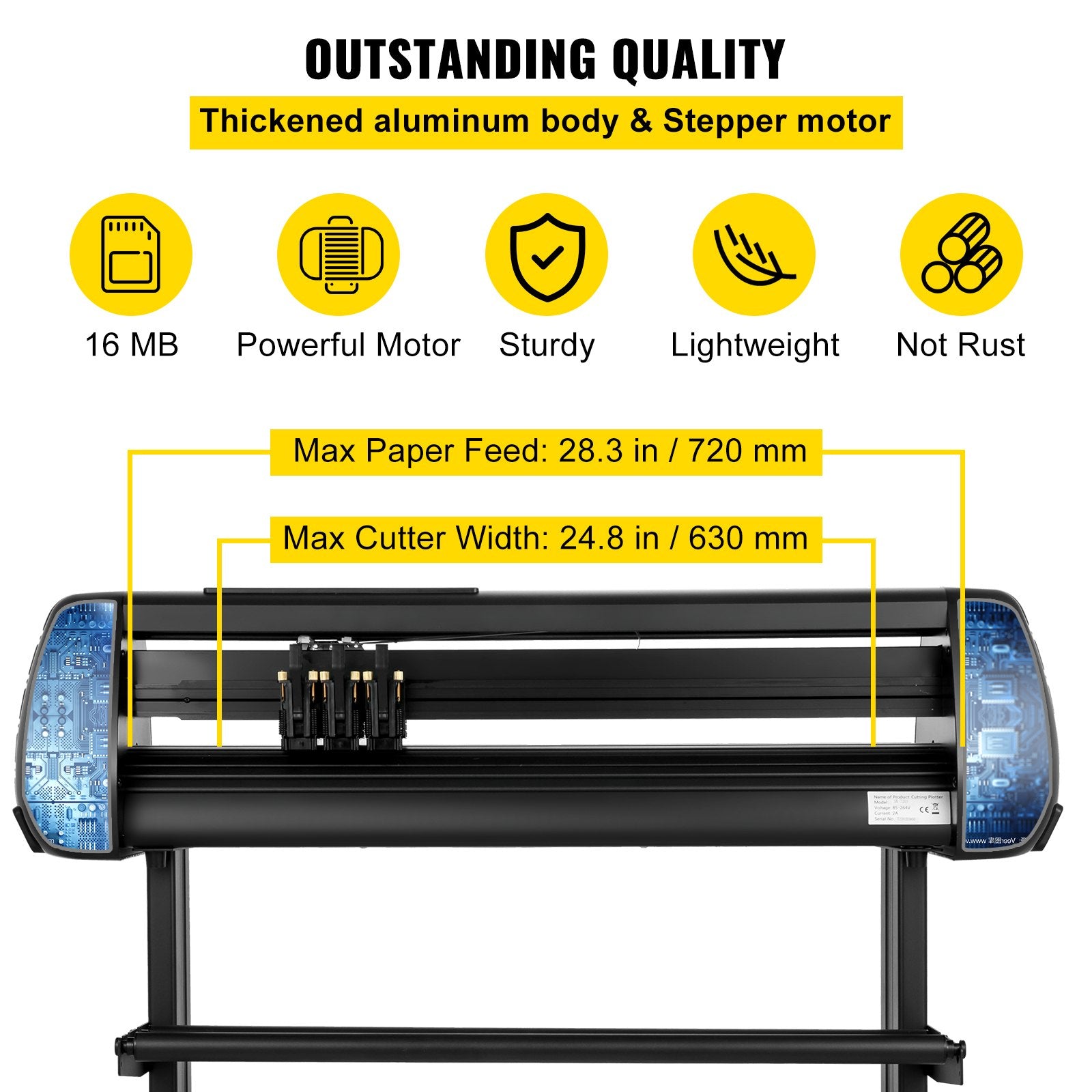 VEVOR Vinyl Cutter, 28inch Paper Feed Cutting Plotter Bundle, Adjustable Force & Speed Vinyl Printer with Powerful Stepper Motors, Signmaster Software Bundle Kit Compatible with Windows System