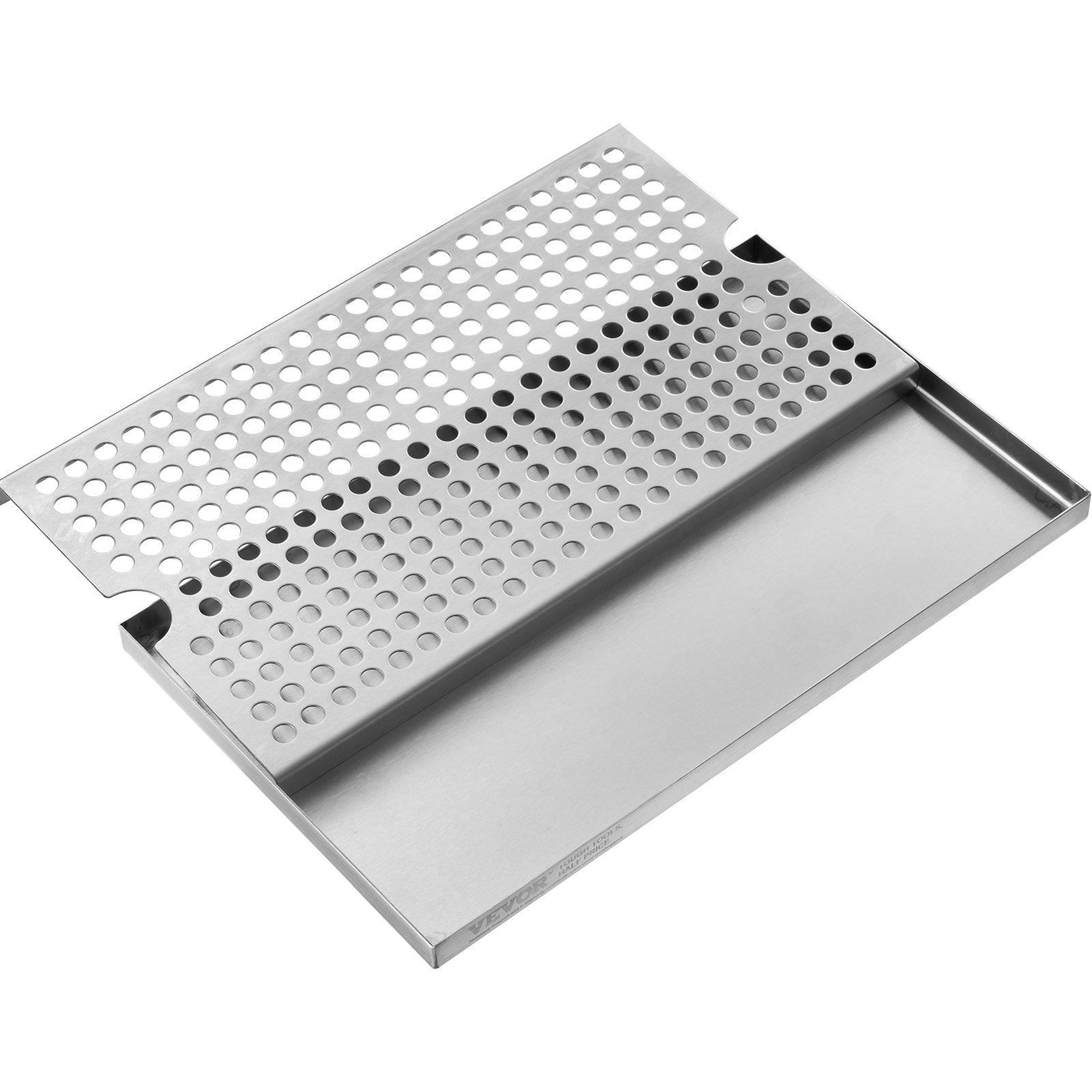VEVOR Beer Drip Tray, 304 Stainless Steel Kegerator Drip Trays with 4 Non-Slip Rubber Pads and Detachable Cover, Heat / Cold Resistant Beer Tower Drip Pan for Bar Restaurant Coffee Shop Home