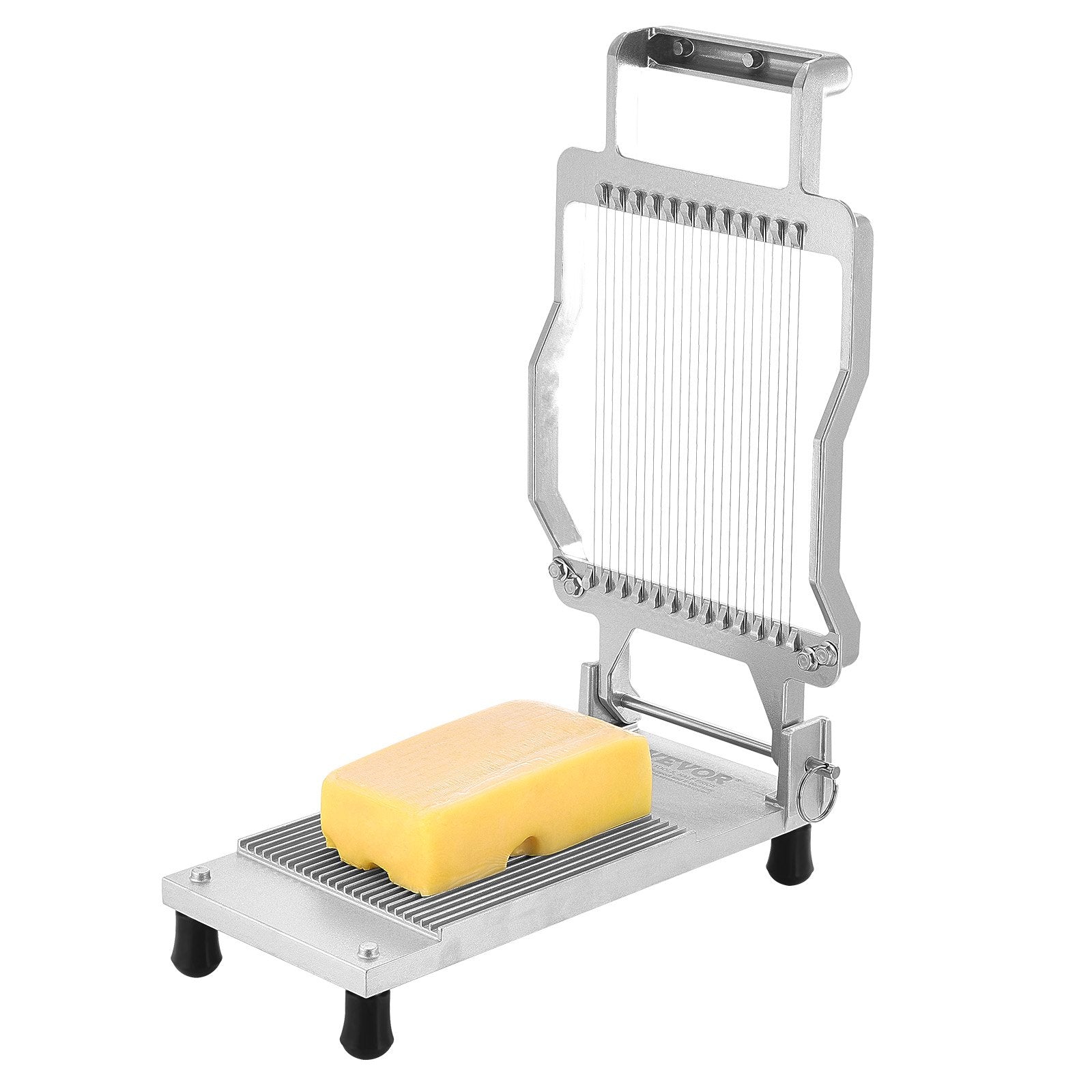 VEVOR Cheese Cutter with Wire, 0.2" Ultra-Thin Cheeser Butter Cutting Blade, Detachable Cheese Slicer Wire, Aluminum Alloy Commercial Cheese Slicer with 316 Stainless Steel Knife Wire, Kitchen Cooking
