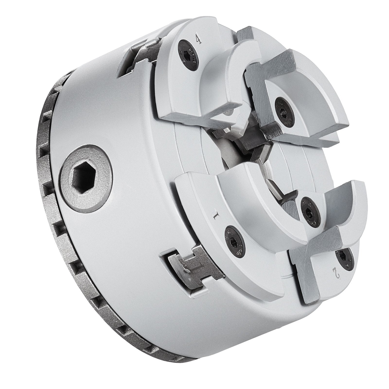 VEVOR KP965 Lathe Chuck, 4-Jaw 96 mm Diameter, Metal Lathe Chuck Turning Machine Accessories with 5 Sets of Jaws, Self-centering Tool, for Precision Machining, Grinding Machines, Milling Machines