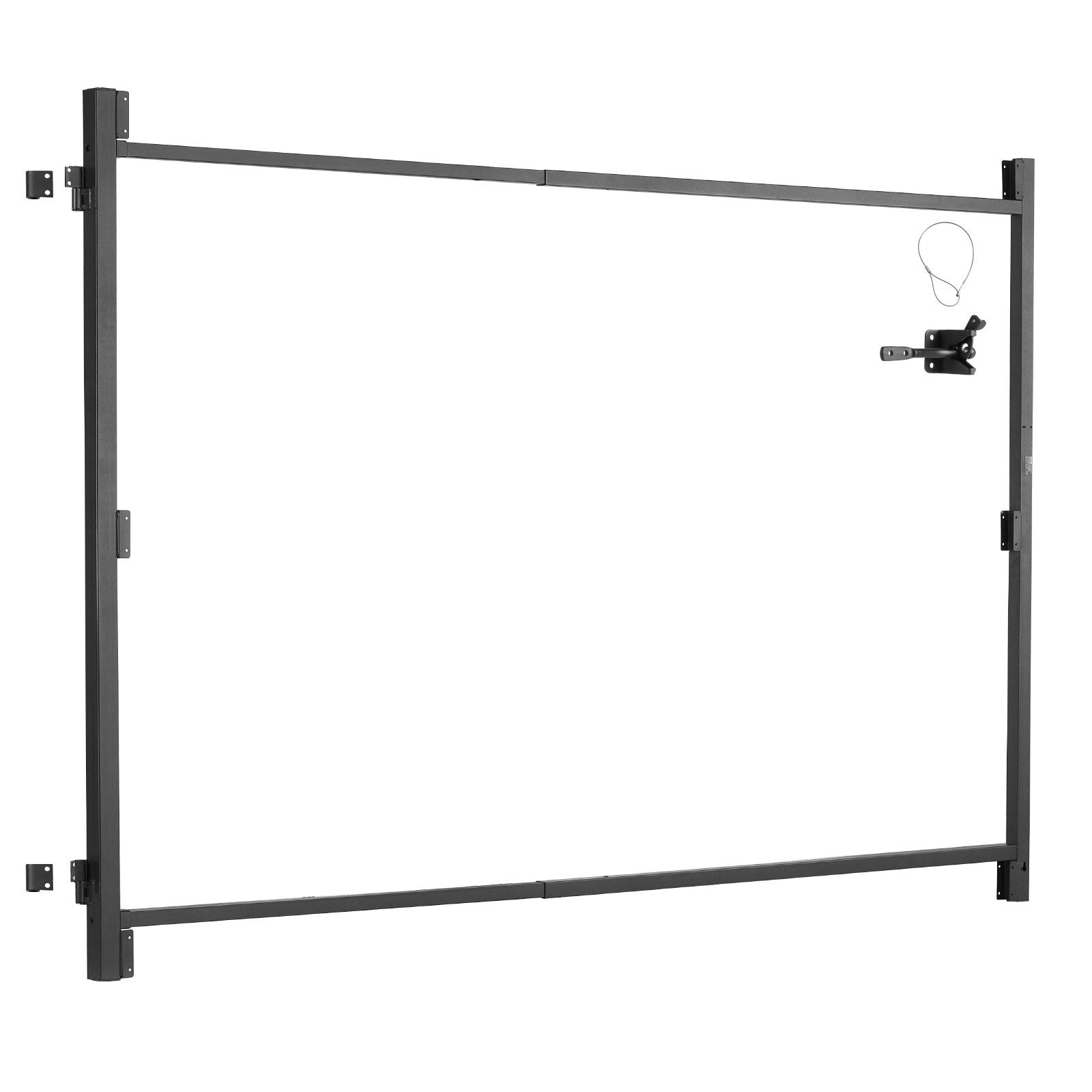 VEVOR Gate Building Kit, Fits 152.4 to 243.8 cm Wide Openings, Up from 182.9 to 213.4 cm High Fence, Adjustable Gate Building Kit, Anti Sag Full Gate Frame Kit with Latch Lock, for Wooden Fence, Iron