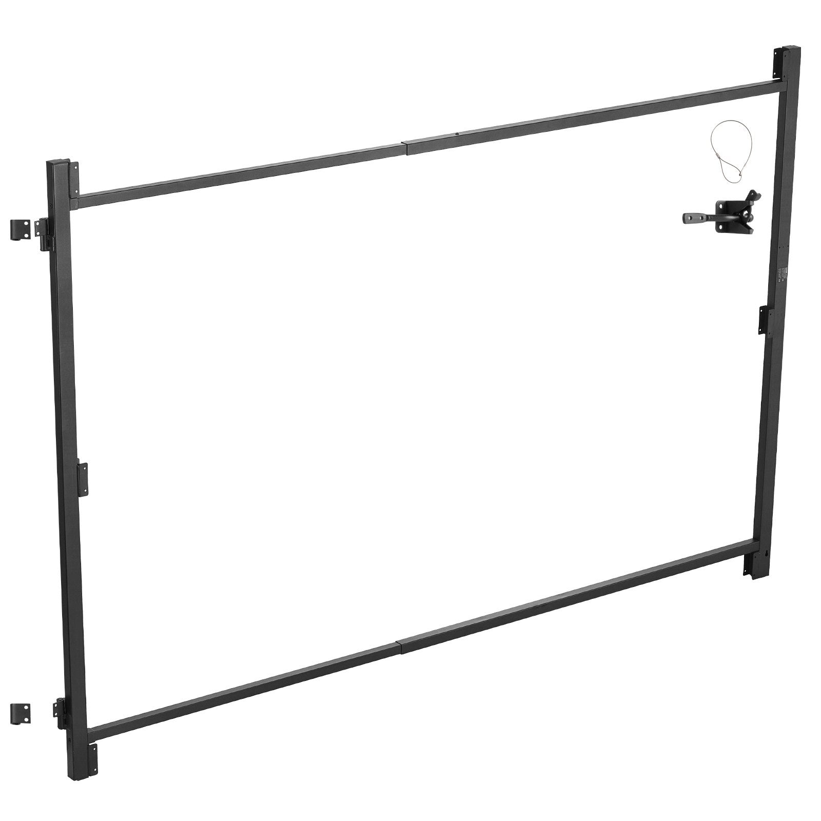 VEVOR Gate Building Kit, Fits 152.4 to 243.8 cm Wide Openings, Up from 182.9 to 213.4 cm High Fence, Adjustable Gate Building Kit, Anti Sag Full Gate Frame Kit with Latch Lock, for Wooden Fence, Iron
