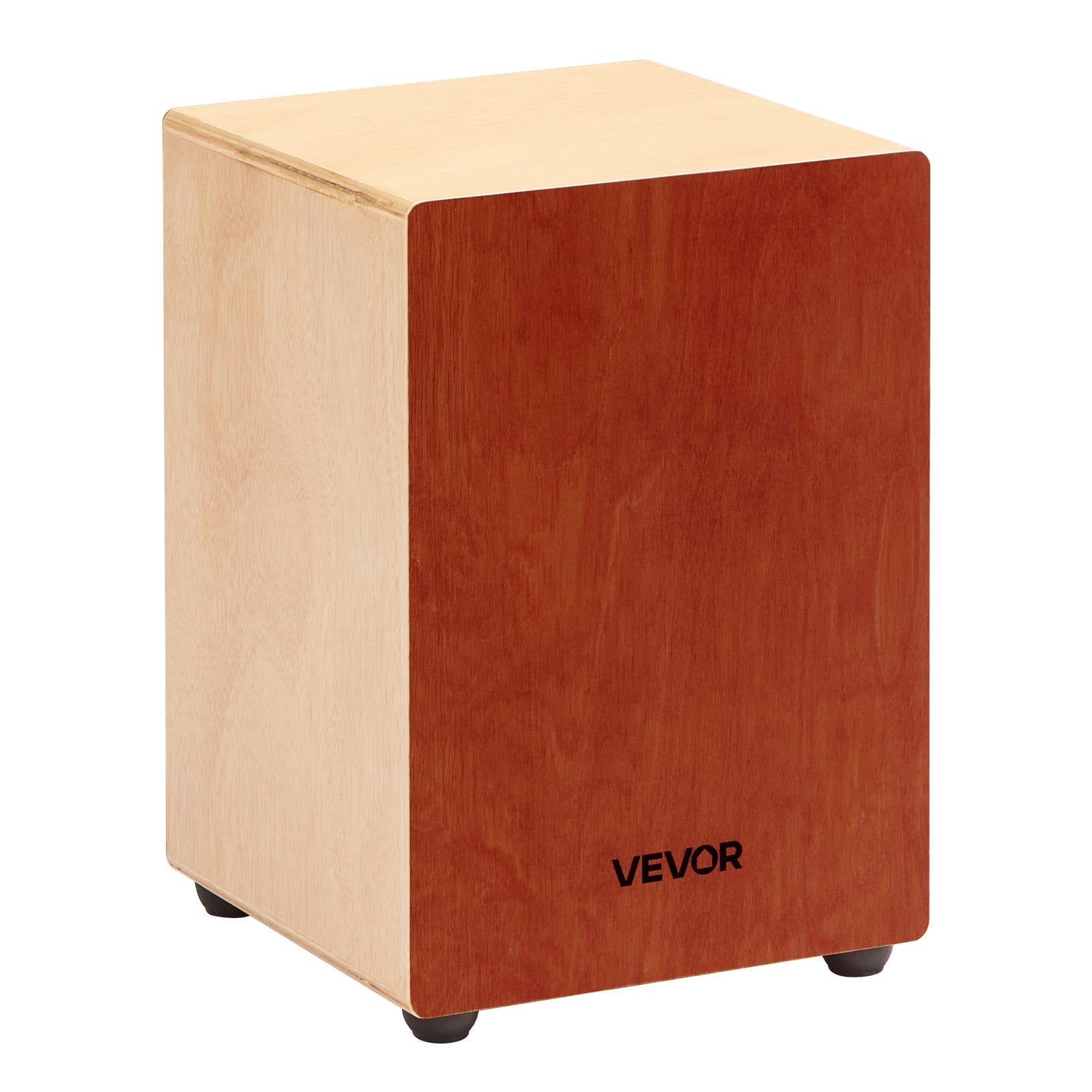 VEVOR Cajon Box Drum, with Internal Guitar Strings, Lightweight Wooden Percussion Box, Portable Birch Wood Drum Musical Instrument with Silicone Feet, for Beginner & Professional, 305 x 305 x 430 mm