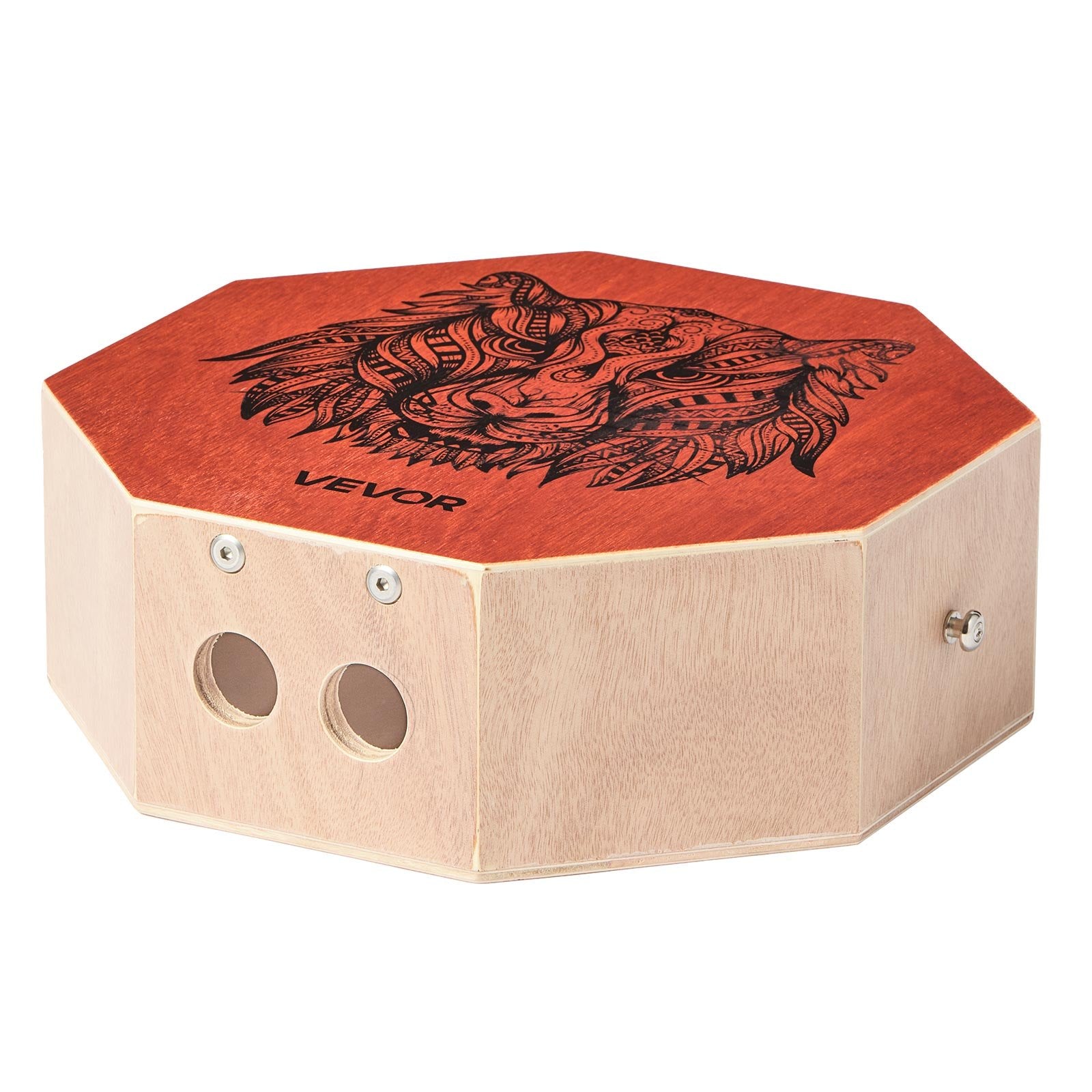 VEVOR Unique Cajon Box Drum, with Internal Guitar Strings, Portable Wooden Percussion Box, Birch Wood Drum Musical Instrument with Adjustable Strap, for Beginners & Professionals, 295 x 295 x 100 mm