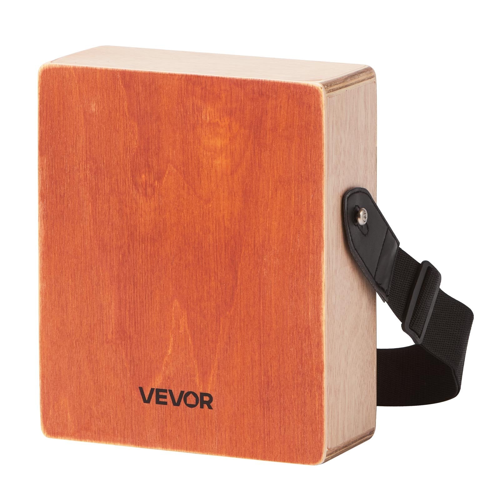 VEVOR Cajon Box Drum, with Internal Guitar Strings, Lightweight Wooden Percussion Box, Portable Birch Wood Drum with Travel Bag, Adjustable Strap, for Beginners and Professionals, 230 x 100 x 280 mm