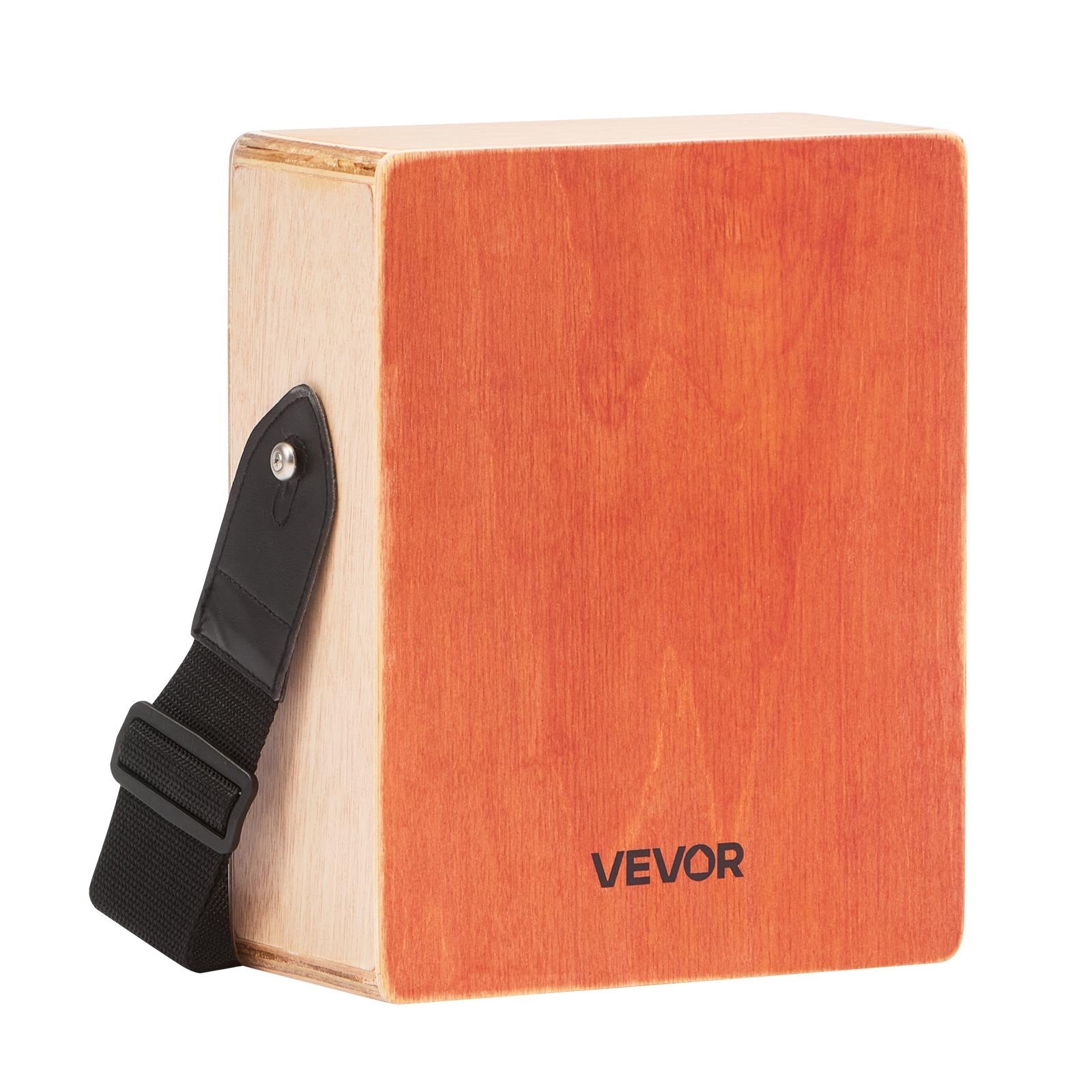 VEVOR Cajon Box Drum, with Internal Guitar Strings, Lightweight Wooden Percussion Box, Portable Birch Wood Drum with Travel Bag, Adjustable Strap, for Beginners and Professionals, 230 x 100 x 280 mm