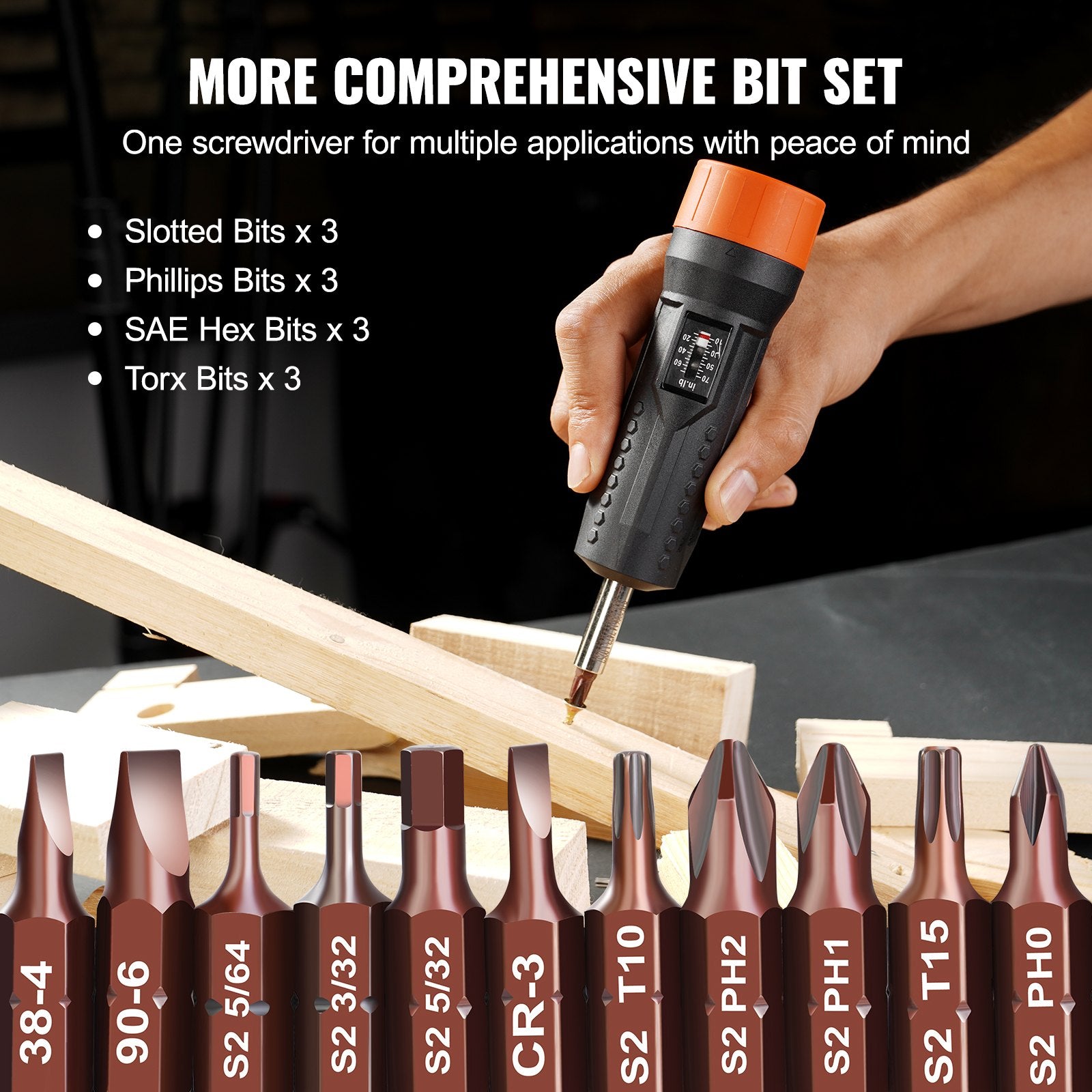 VEVOR Torque Screwdriver 1/4