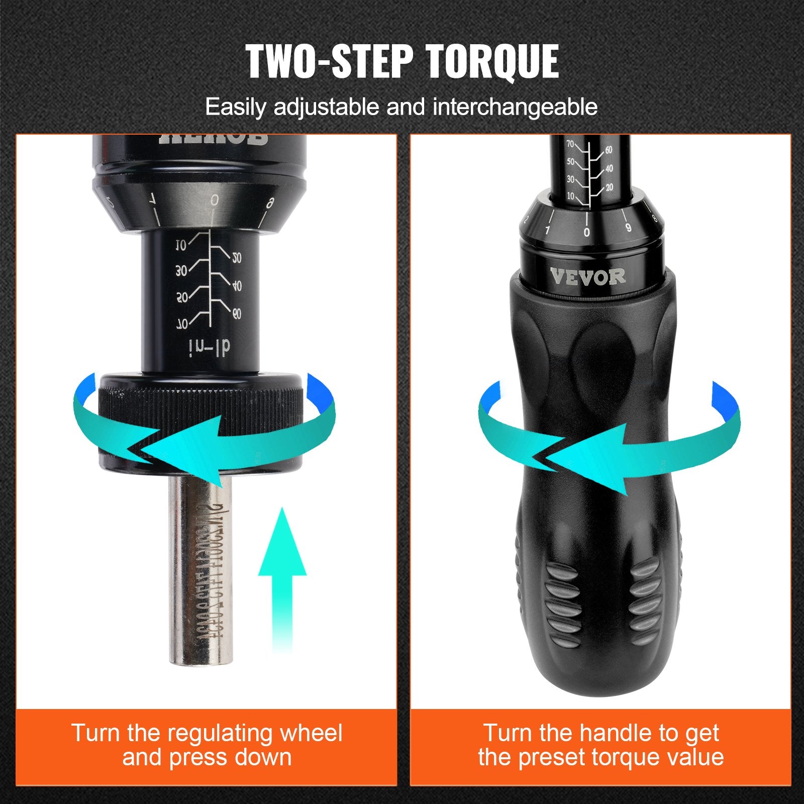 VEVOR Adjustable Torque Screwdriver 1/4