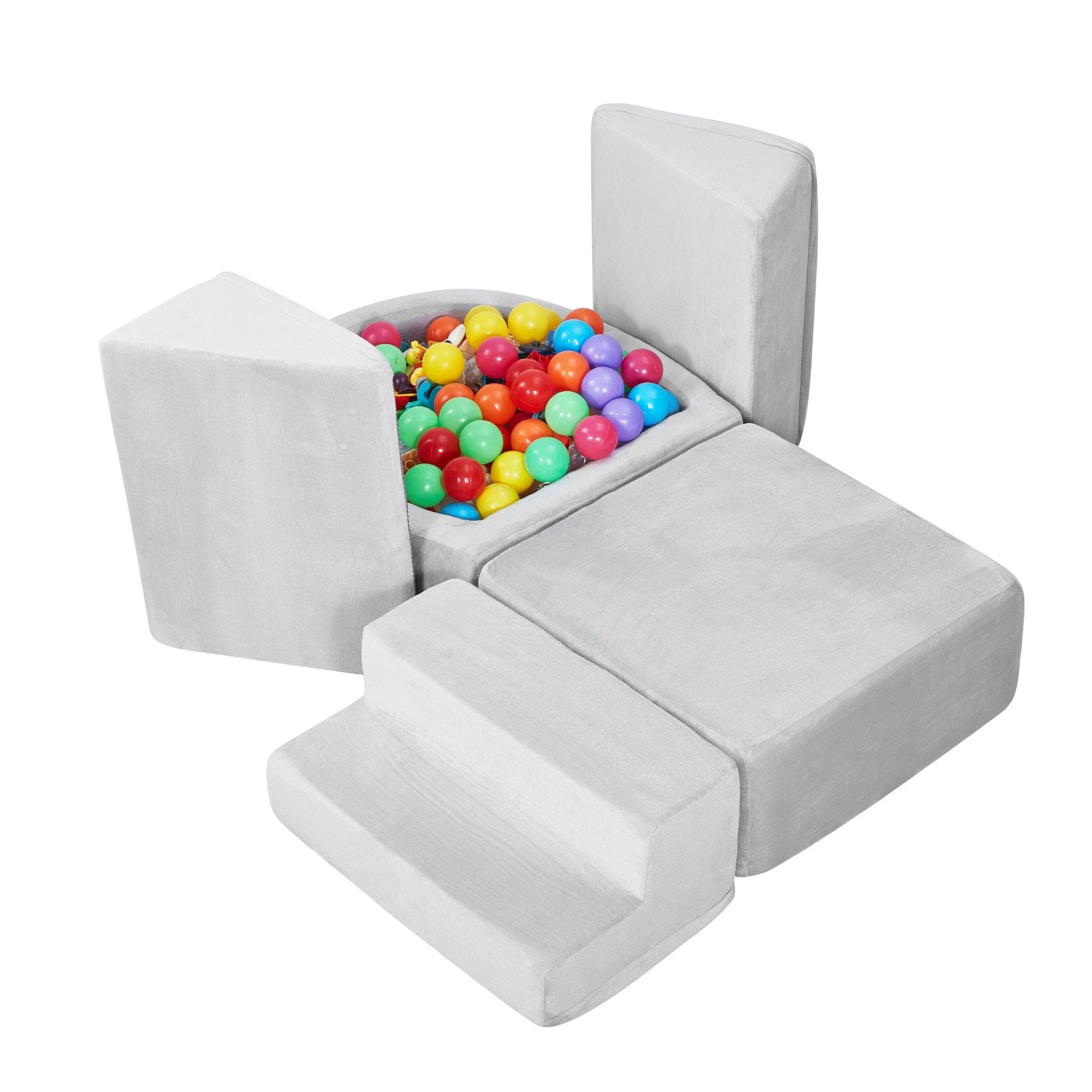 VEVOR Climbing Toys, 5-Piece Set, Foam Climbing Blocks for Toddlers 6 Months to 3 Years, Baby Climbing Blocks with Ball Pit Balls Not Included , Indoor Climb and Crawl Activity Playset for Crawling
