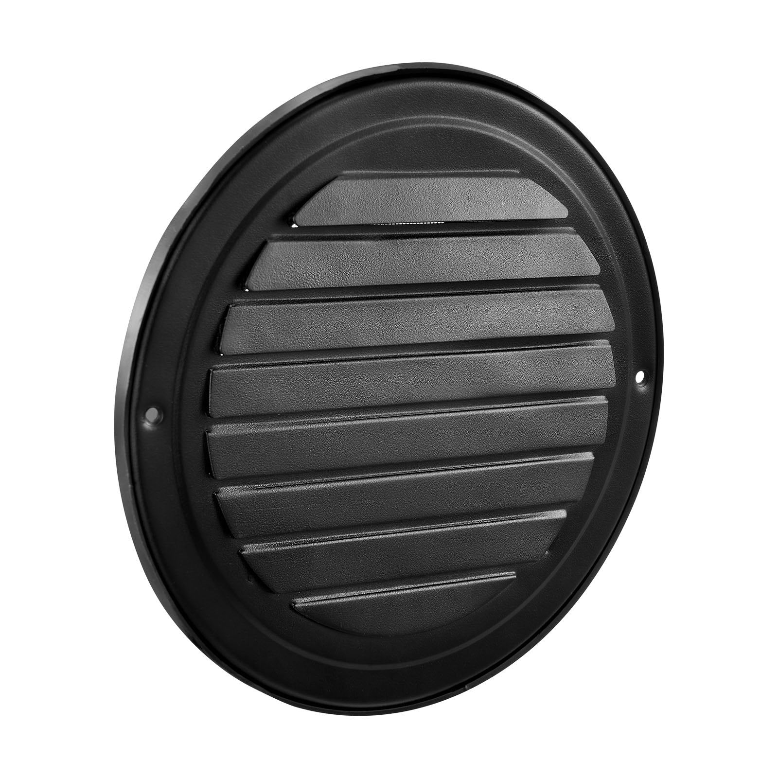 VEVOR 145 mm Wall Vent Cover, Louvered Round AC Vent Gable Cover, Premium Stainless Steel & with Built-in a Protection Screen, for House,Bathroom,Garage,Kitchen,Basement 2 Pack, Black