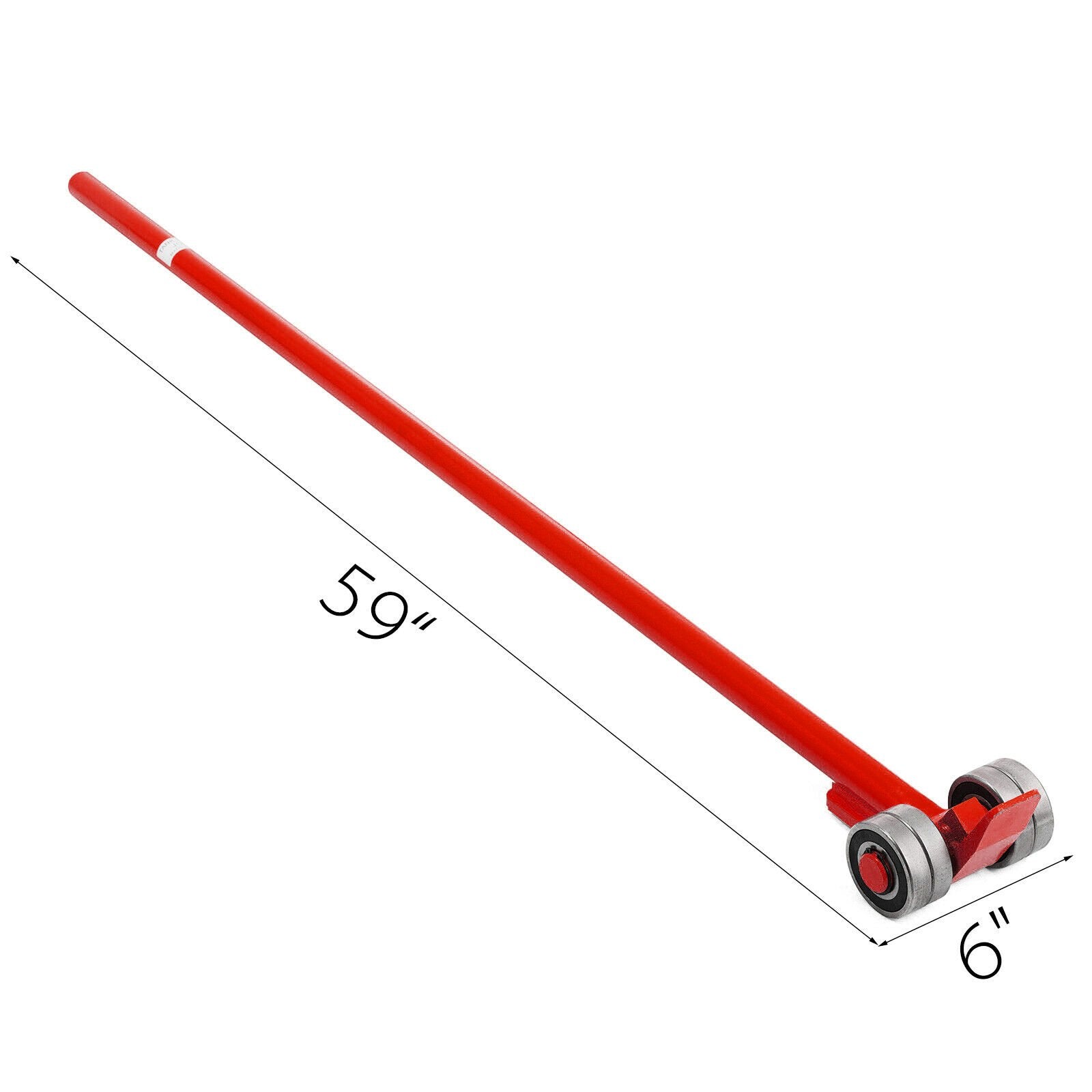 VEVOR Prylever Bar 3T Capacity Steel Pry Lever Bar Heavy Duty with Wheels Prylever with 1.5 m Length Handle