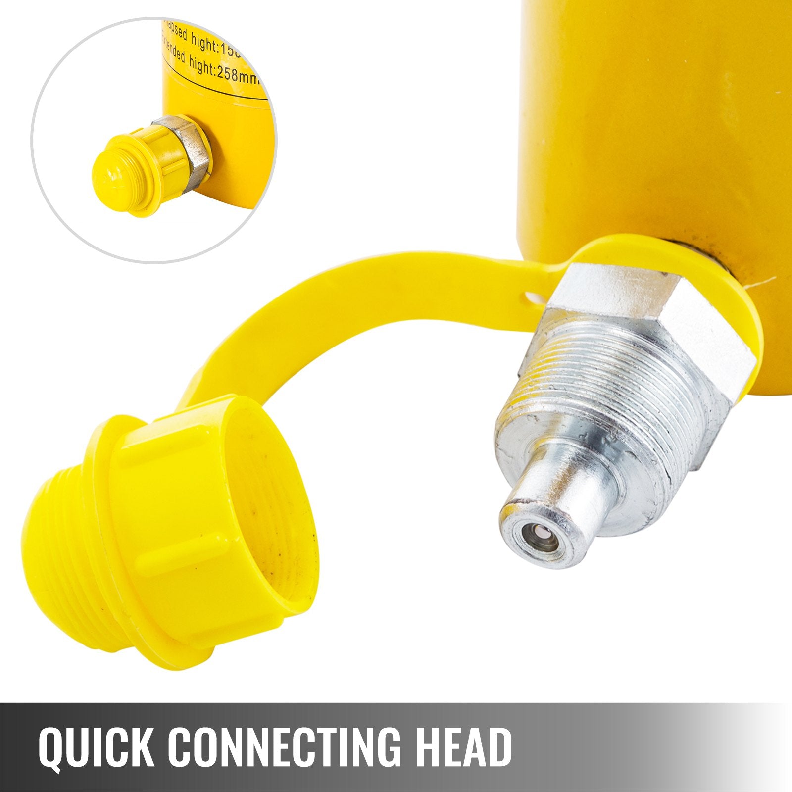 VEVOR 20T 2Inch Hydraulic Cylinder Jack Hollow Single Acting Hydraulic Ram Cylinder 50mm Hydraulic Lifting Cylinders 20T 2Inch Hollow