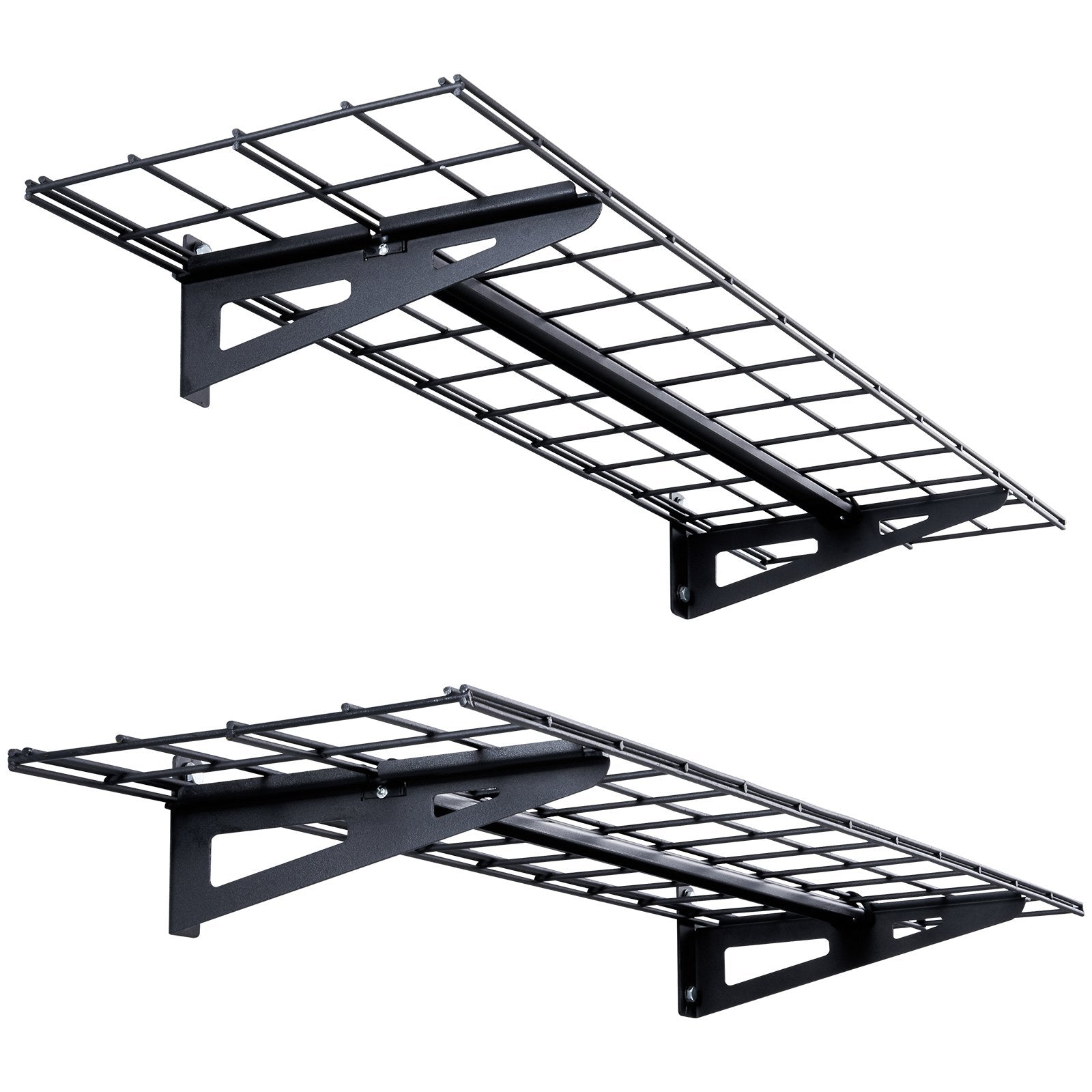 VEVOR Garage Storage Shelving, 2 Pack, 48 x 12 in Heavy Duty Garage Shelves Wall Mounted, 400 lbs Load Capacity Total Garage Storage Rack Floating Shelves, Suitable for Shop, Shed, Garage Storage
