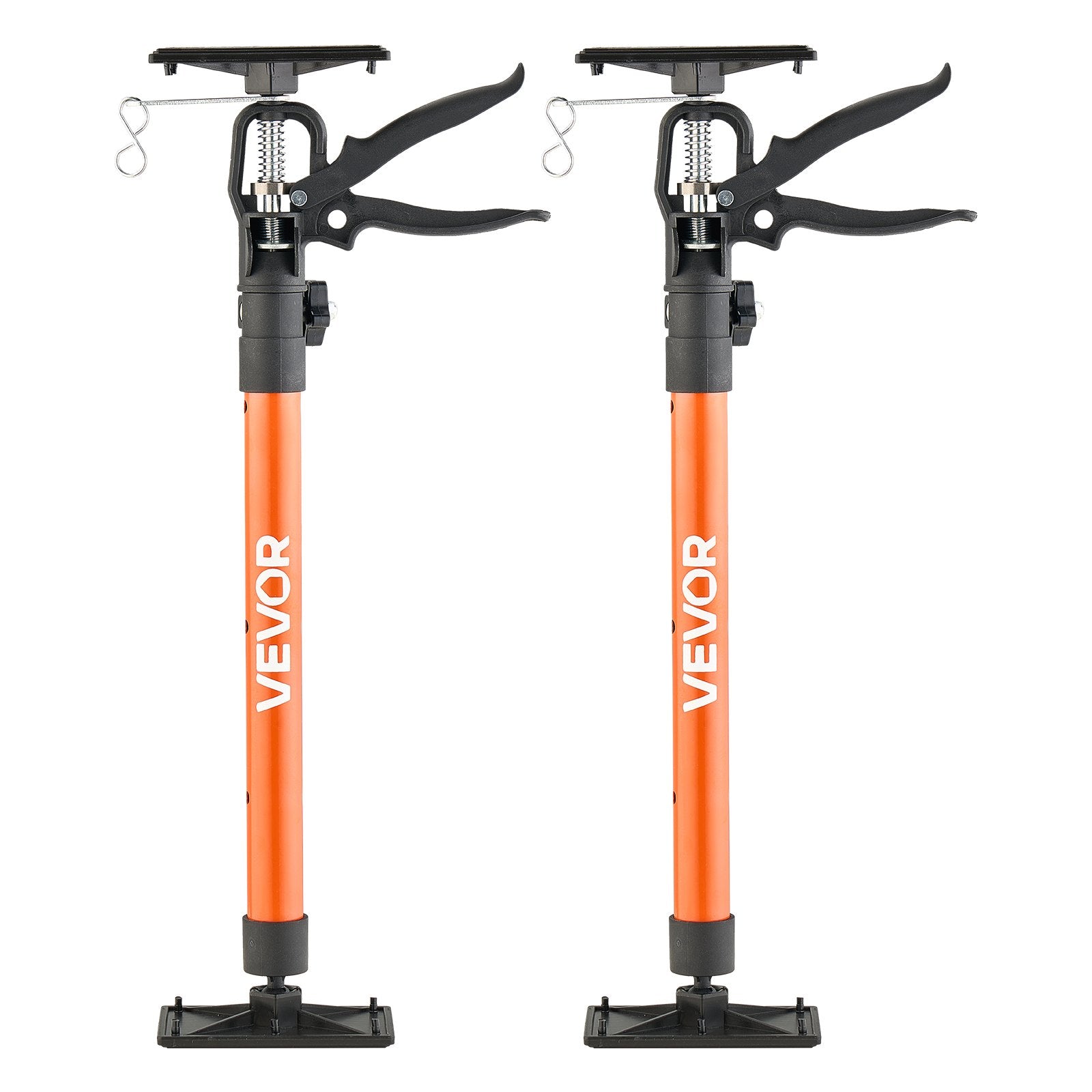 VEVOR Cabinet Jack Support Pole, 2-Pack, 54-155 cm Steel Telescopic Quick Support Rod, Adjustable 3rd Hand System up to 70 kg Capacity for Installing Cabinets, Lifting Drywall, Cargo Bars