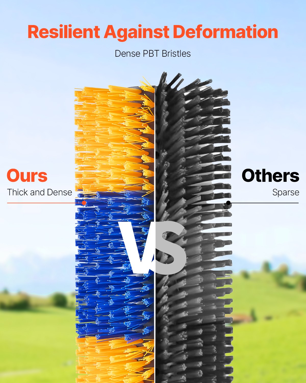 VEVOR Livestock Scratching Brush, Horse Brush with 2 Screws, 20 x 7.5 in Cow Scratcher, for Back Itch Relief & Keep Cleaning, Grooming & Scratching Post Brush for Horse, Pig, Cattle Supplies