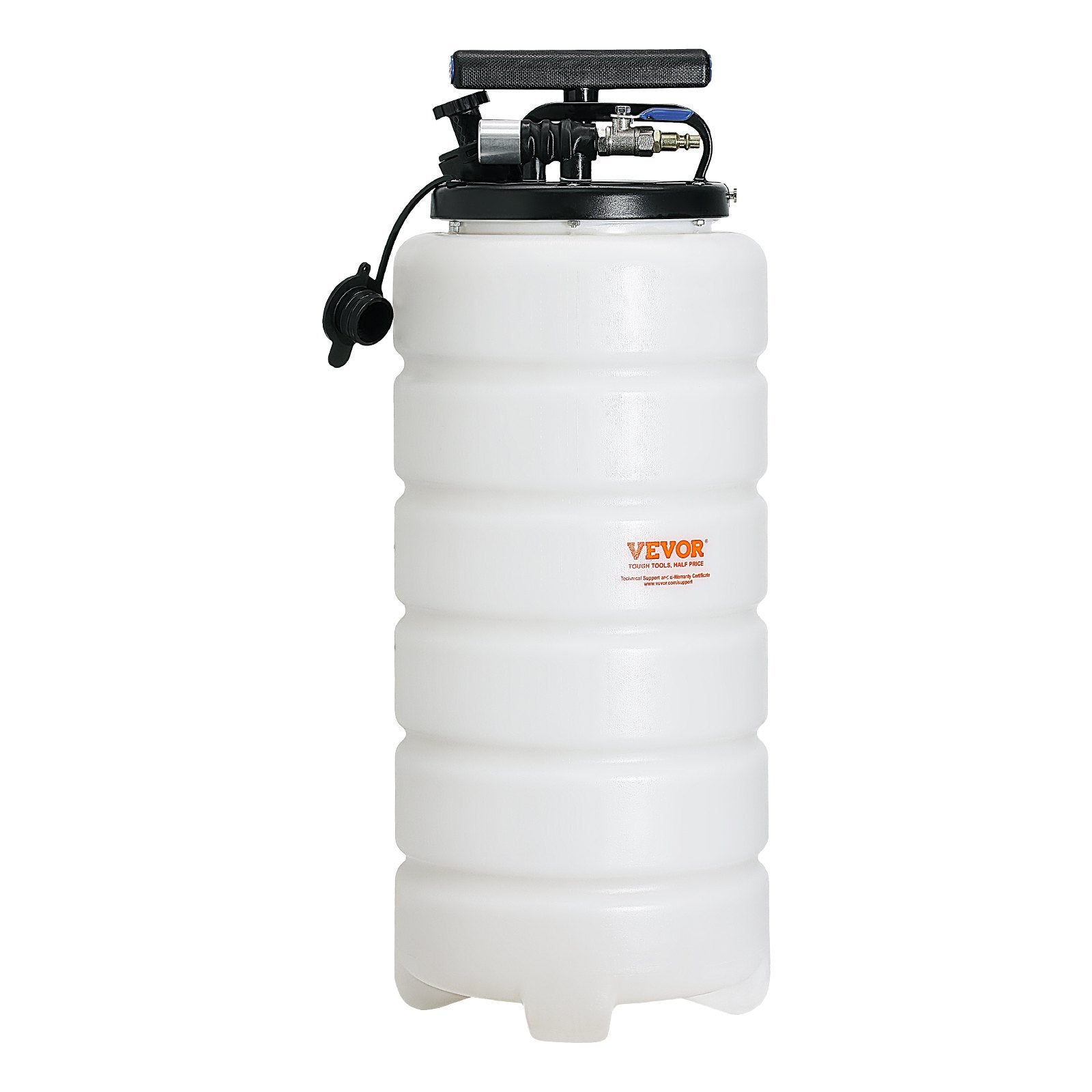 VEVOR Fluid Extractor, 15 Liters Capacity, Pneumatic/Manual Oil Changer Vacuum Fluid Extractor with Dipstick and Liquid Suction Hose, Oil Extractor Change Pump for Automotive Fluids Vacuum Evacuation